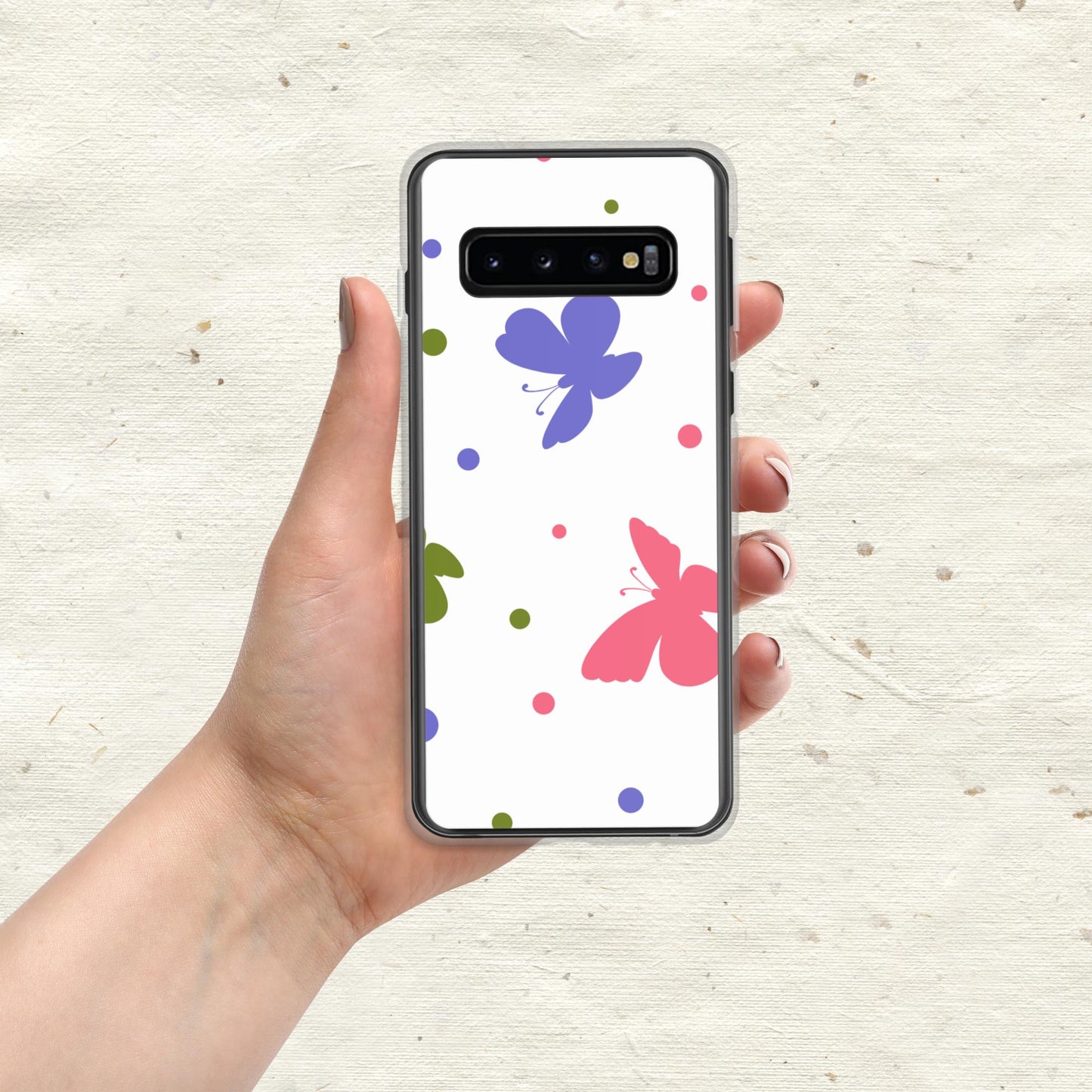 Butterflies & Dots Clear Case for Samsung®