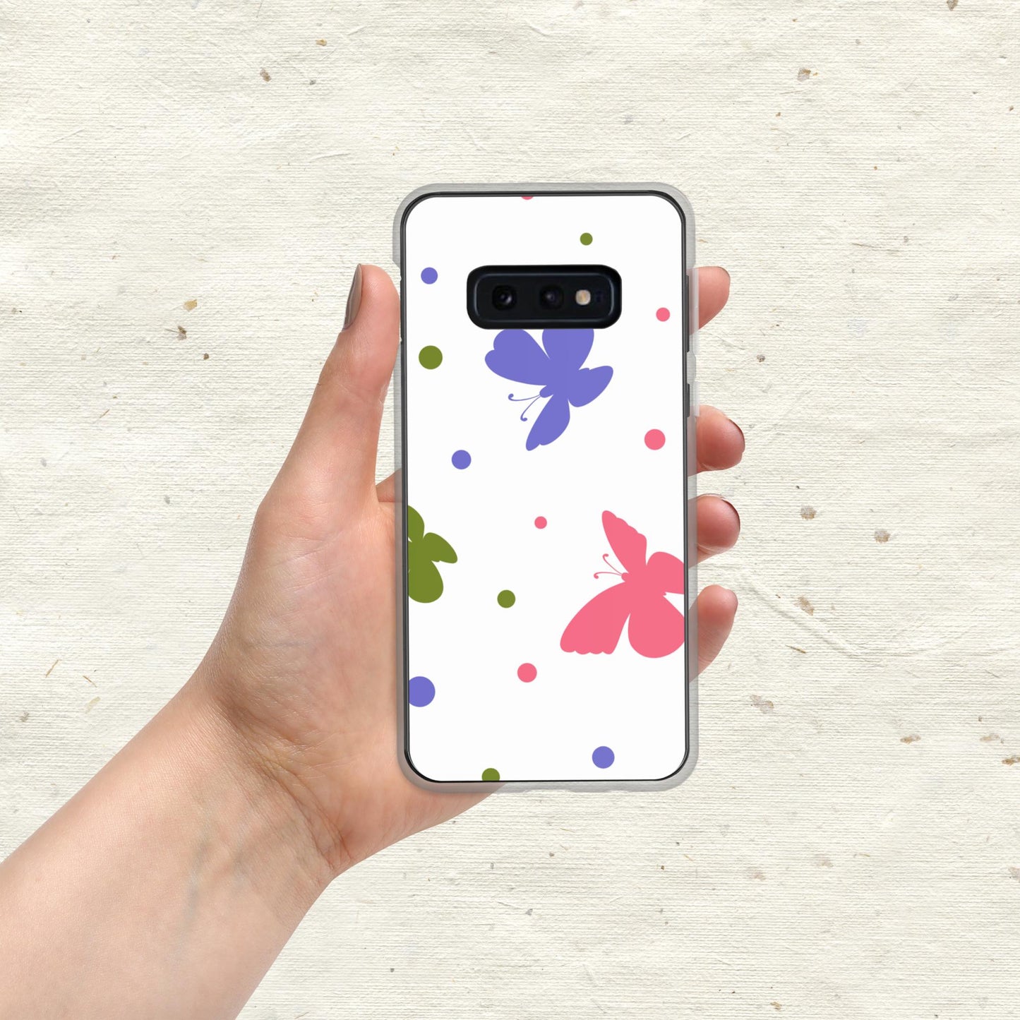 Butterflies & Dots Clear Case for Samsung®