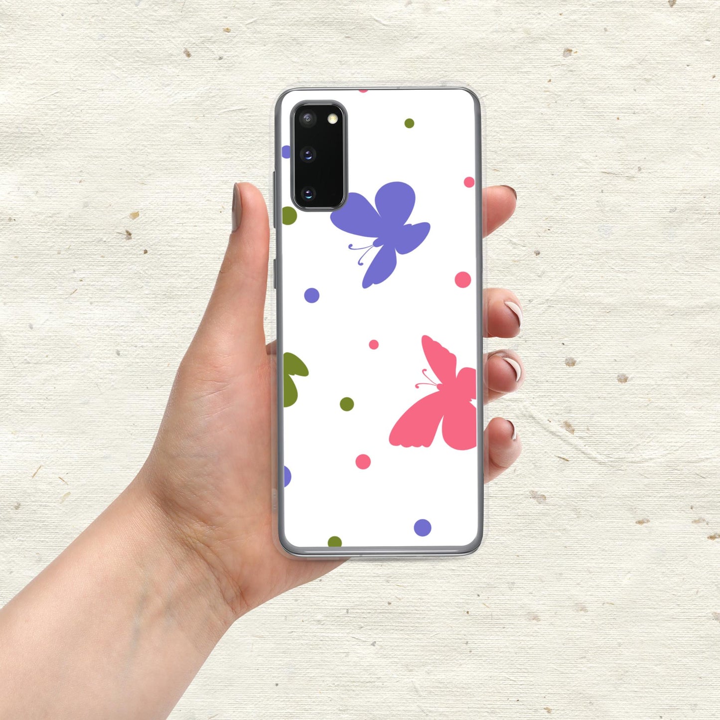 Butterflies & Dots Clear Case for Samsung®