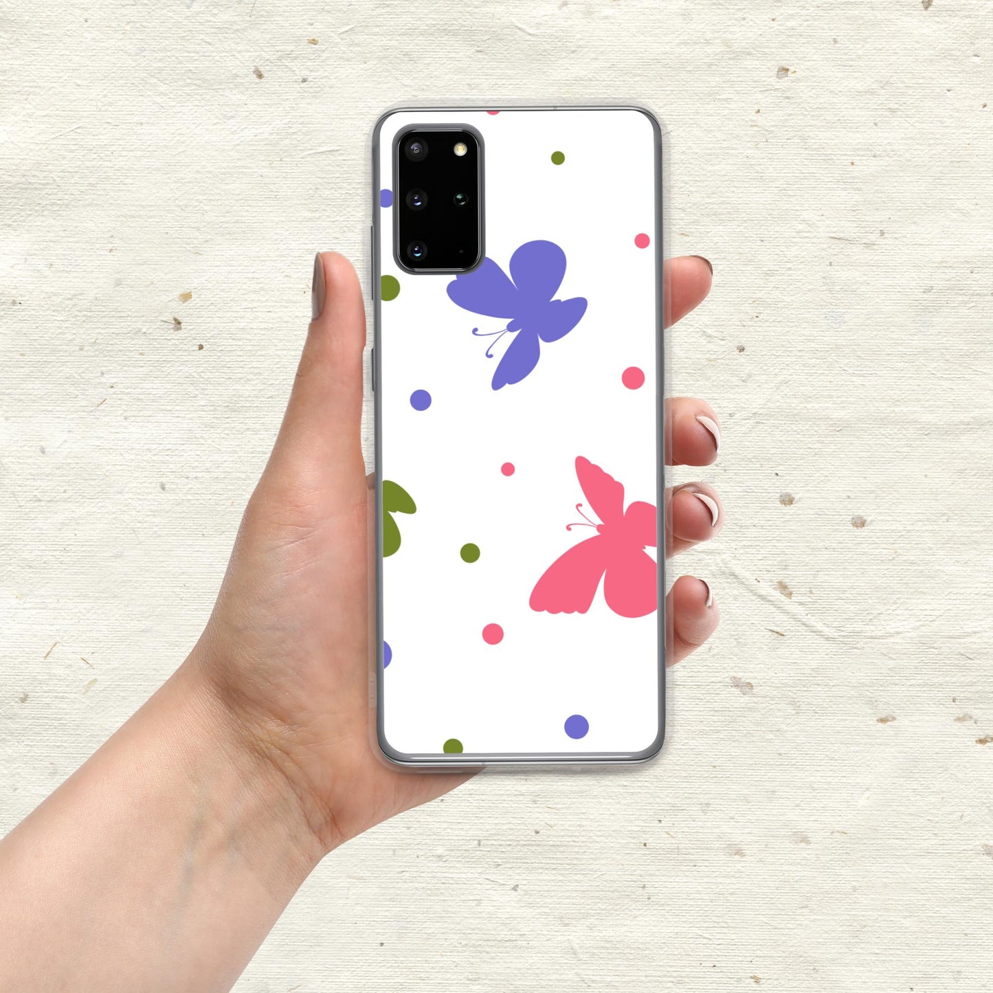 Butterflies & Dots Clear Case for Samsung®