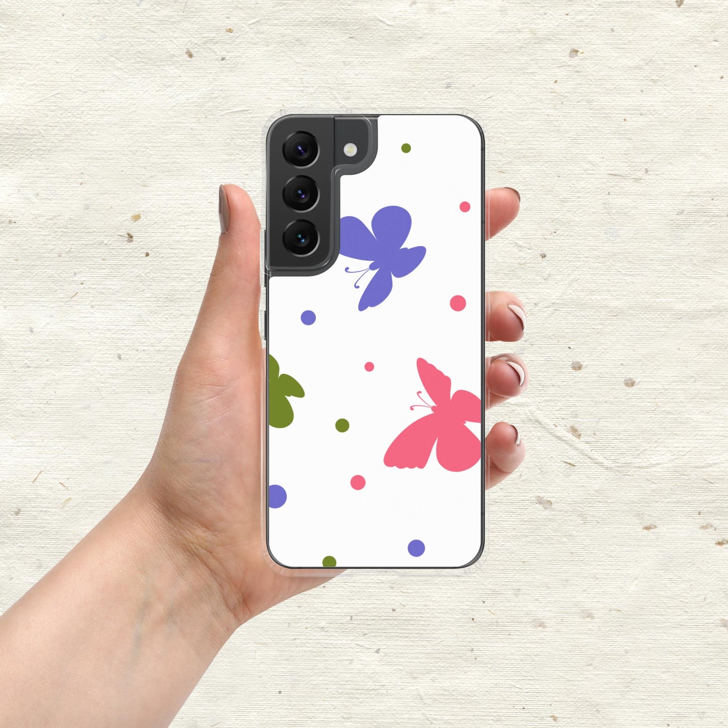 Butterflies & Dots Clear Case for Samsung®