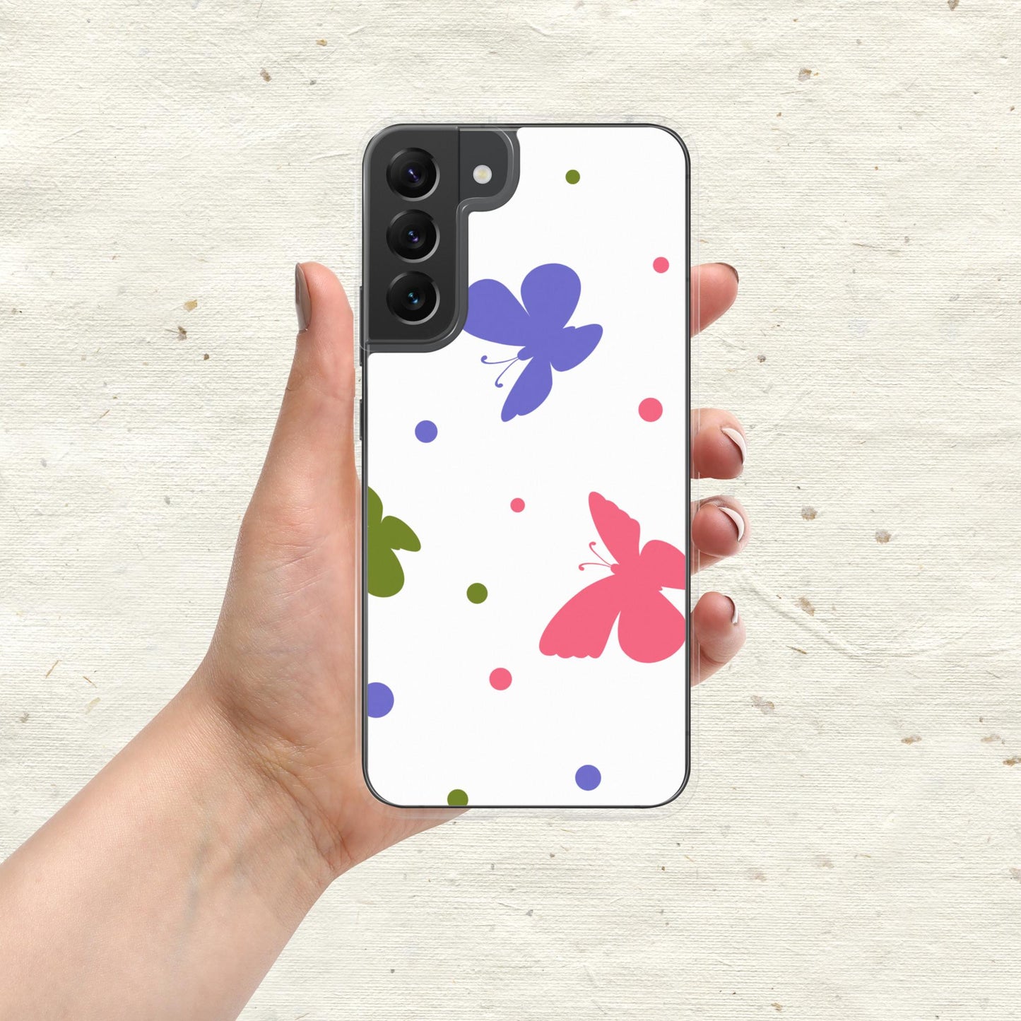 Butterflies & Dots Clear Case for Samsung®