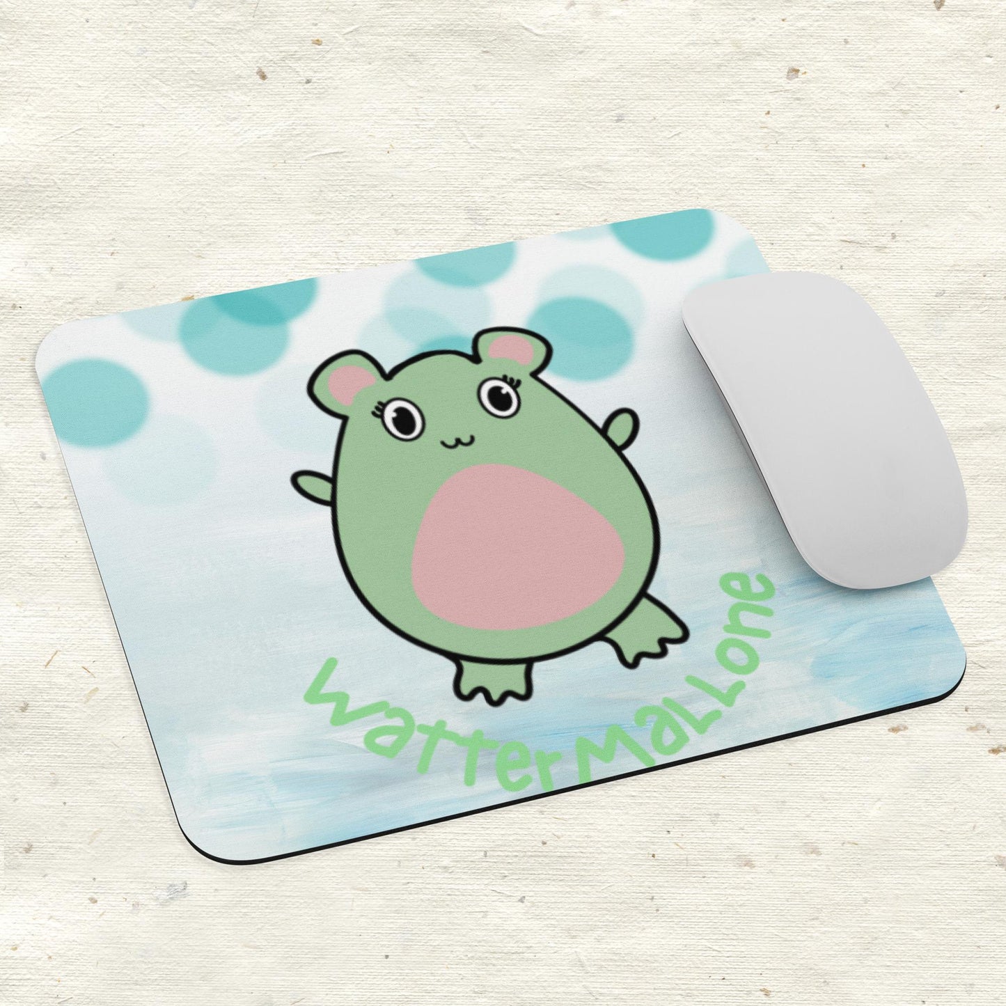 Teal Bubbles Mouse Pad