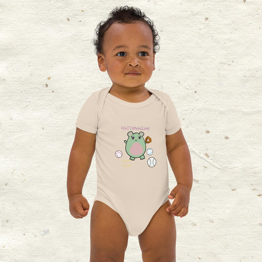 WaTTerMaLLone Baseball Organic Cotton Baby Bodysuit