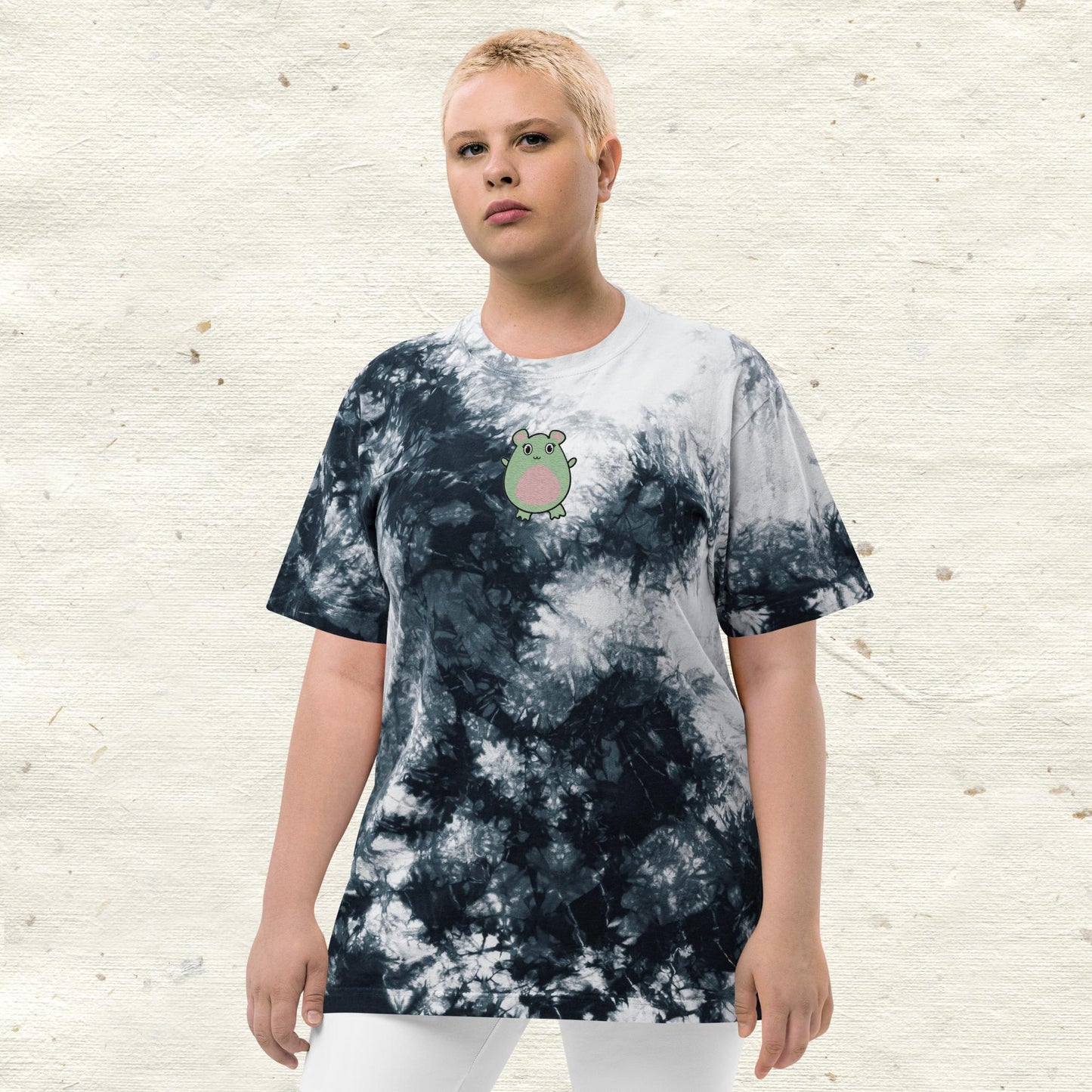 WaTTerMaLLone Embroidered Oversized tie-dye t-shirt