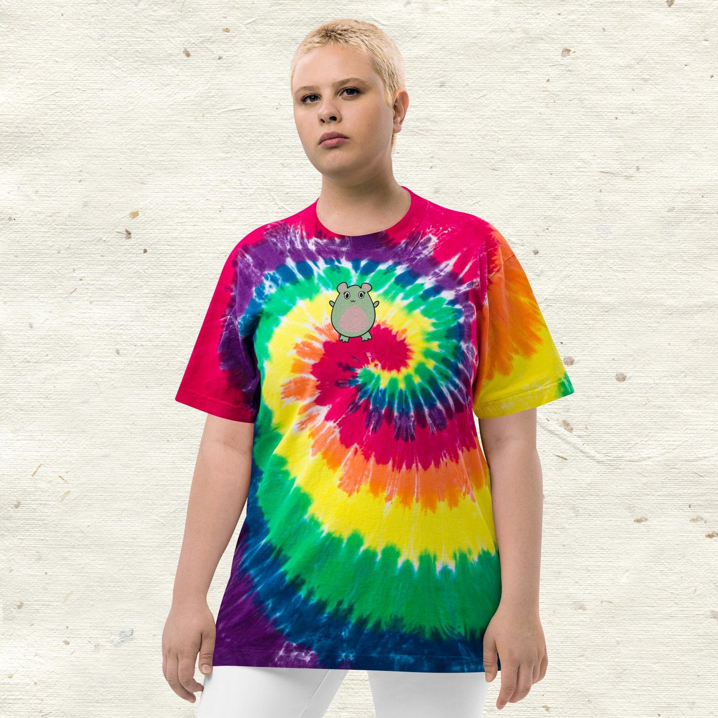 WaTTerMaLLone Embroidered Oversized tie-dye t-shirt