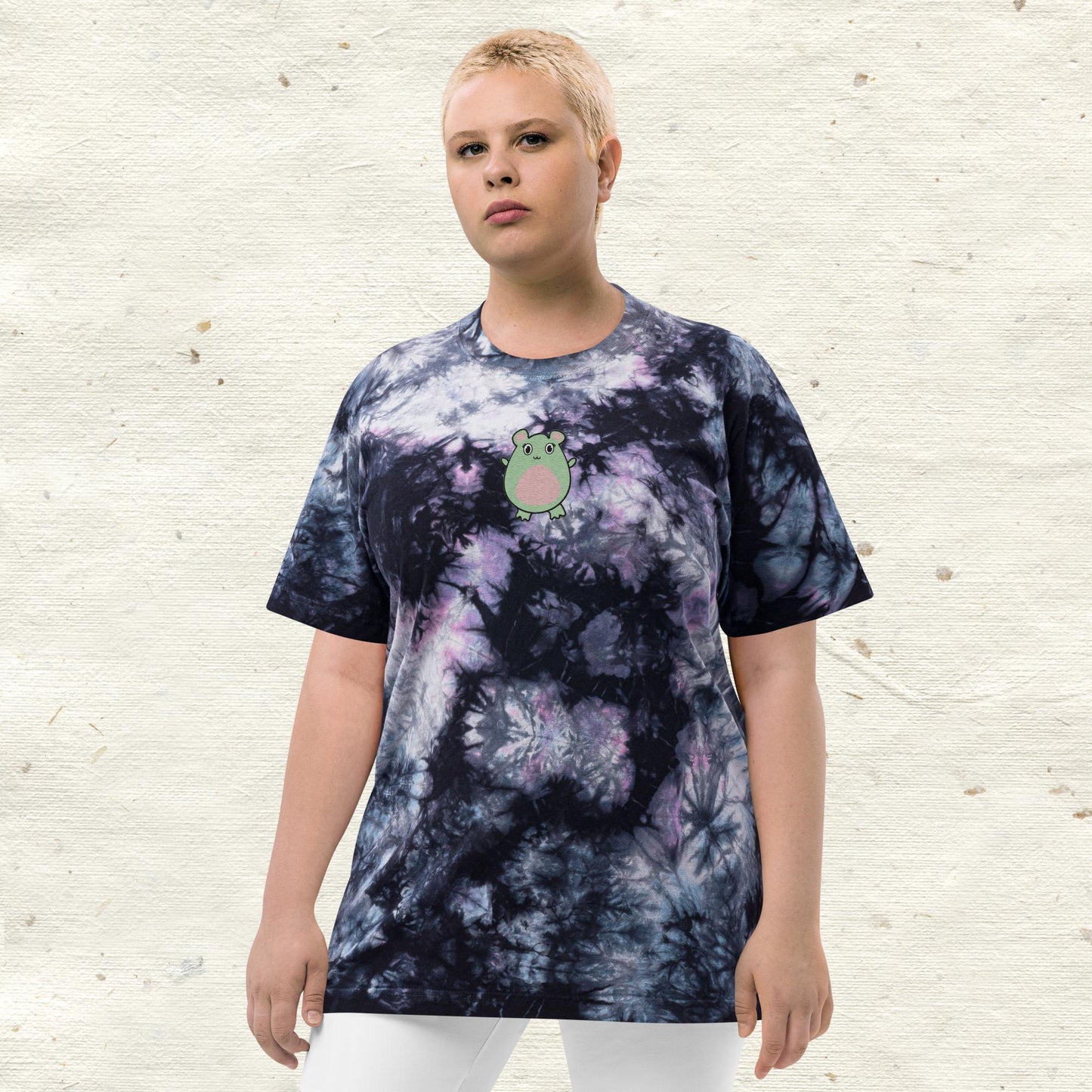 WaTTerMaLLone Embroidered Oversized tie-dye t-shirt