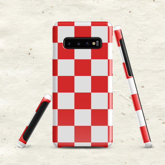 Red and White Checkered Snap Case for Samsung®