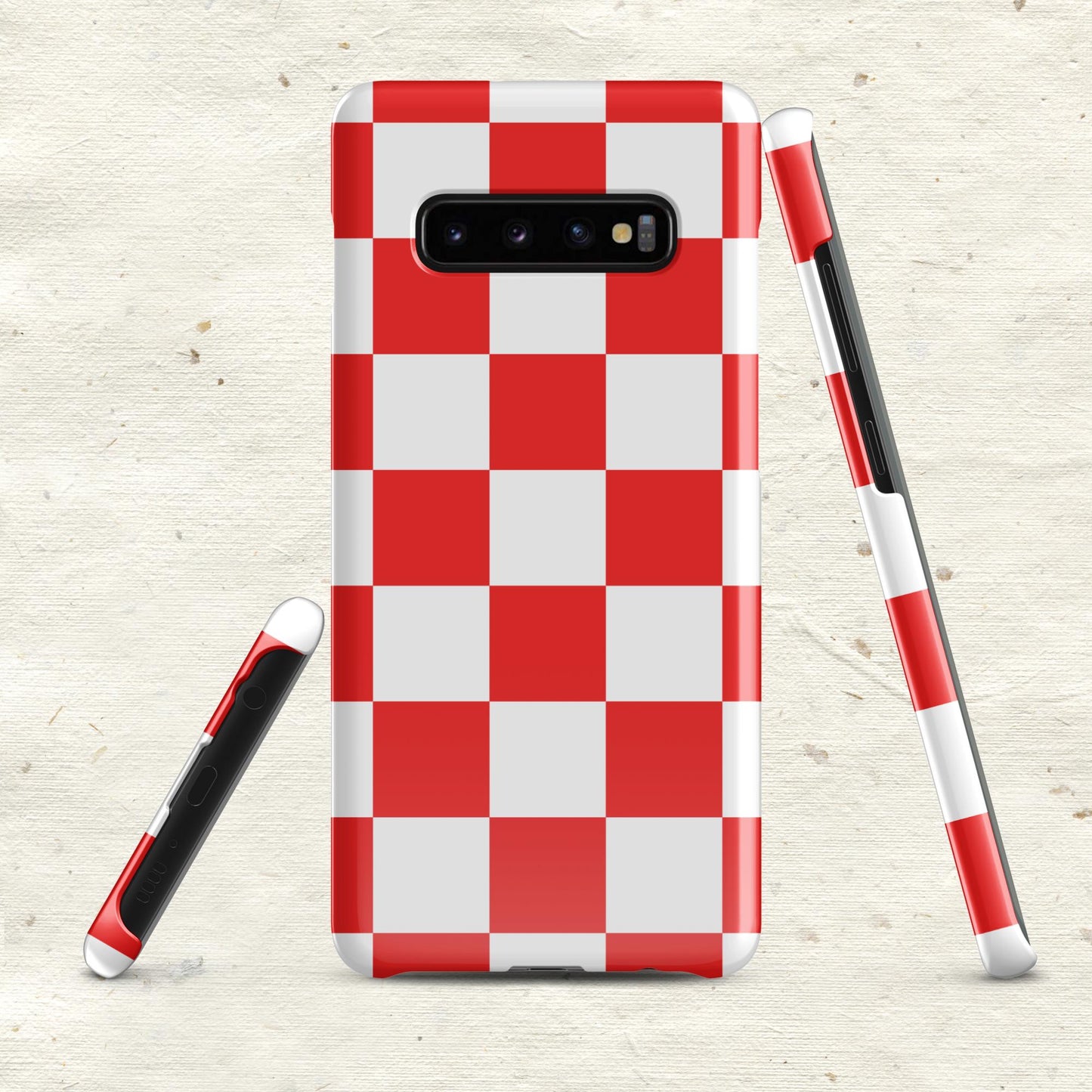 Red and White Checkered Snap Case for Samsung®