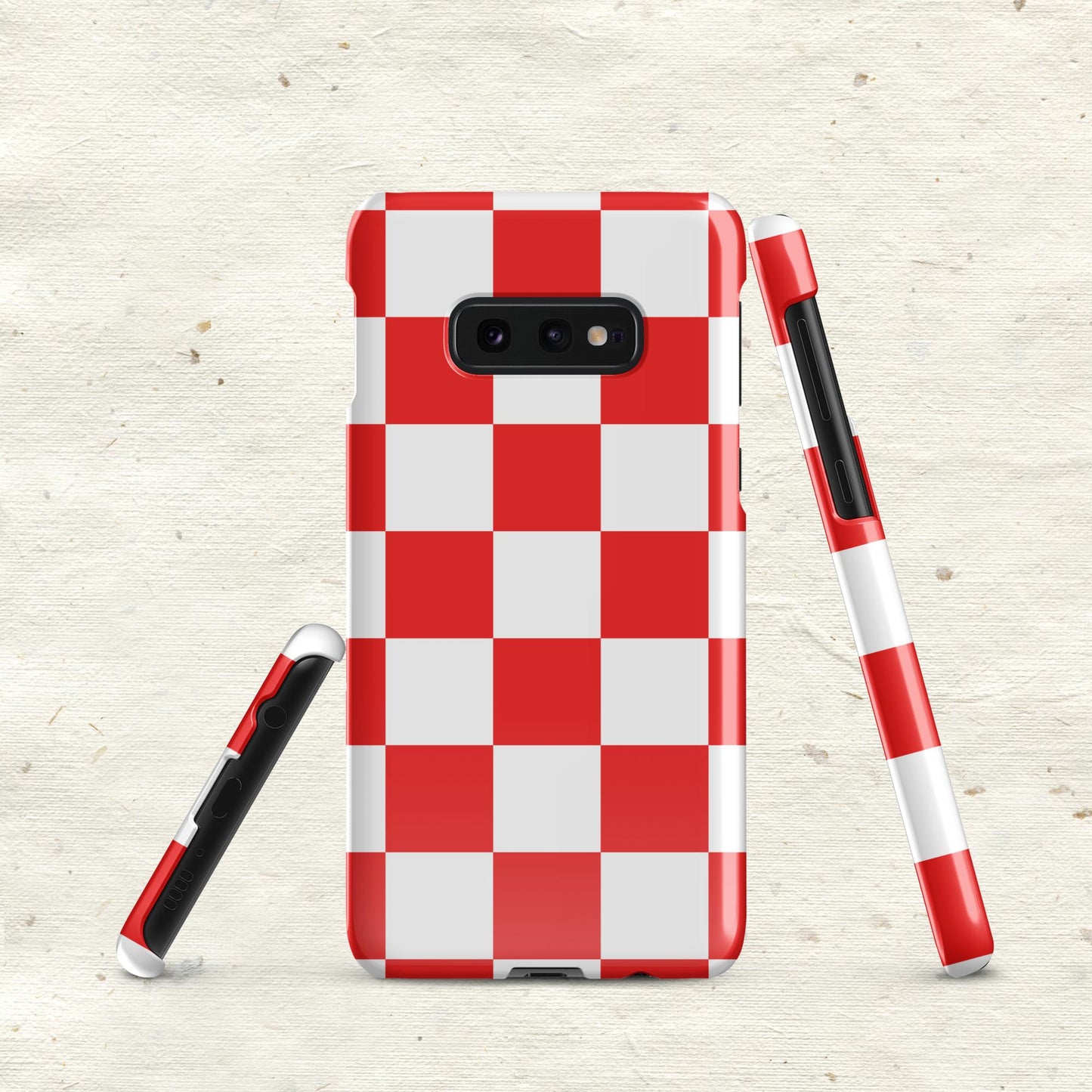 Red and White Checkered Snap Case for Samsung®