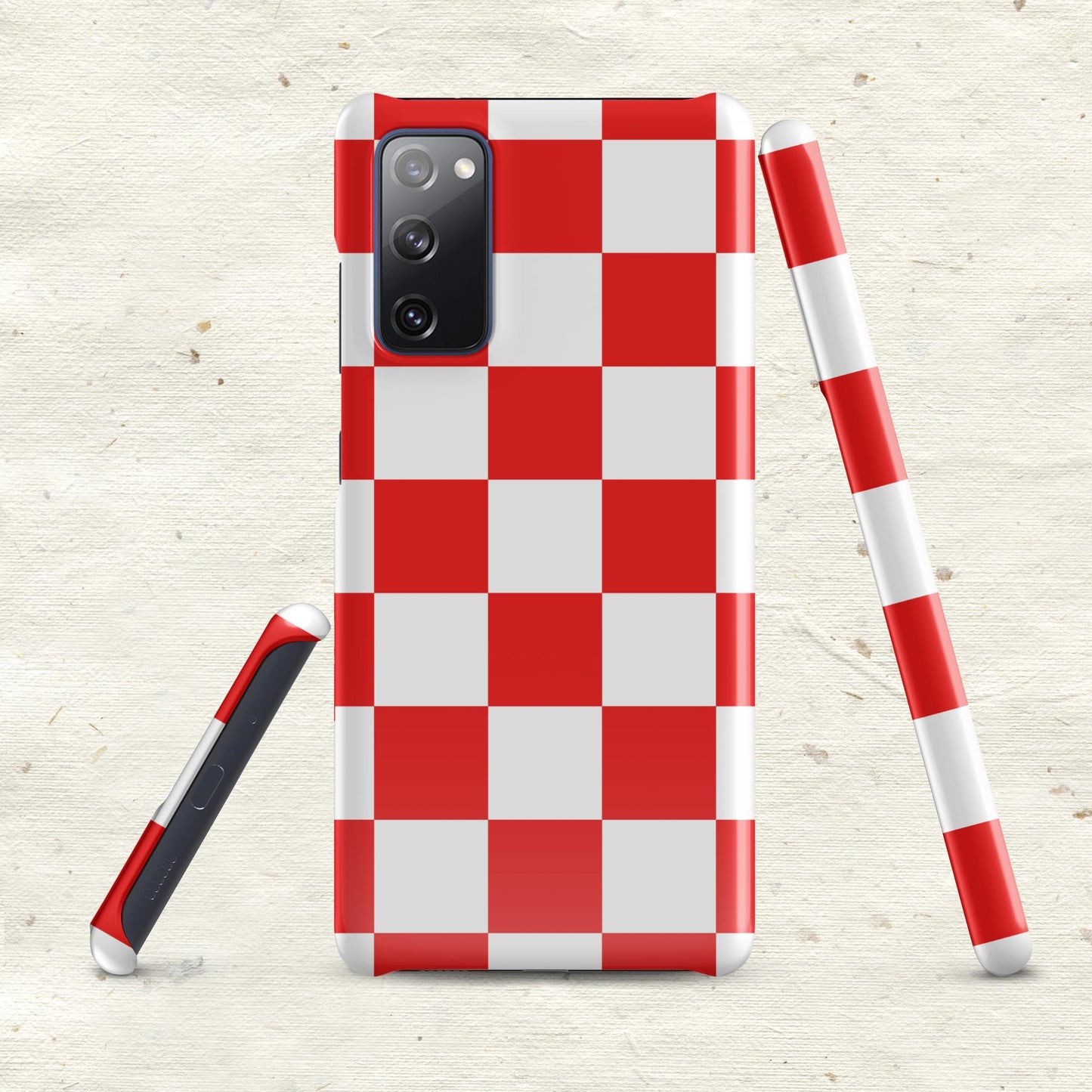 Red and White Checkered Snap Case for Samsung®