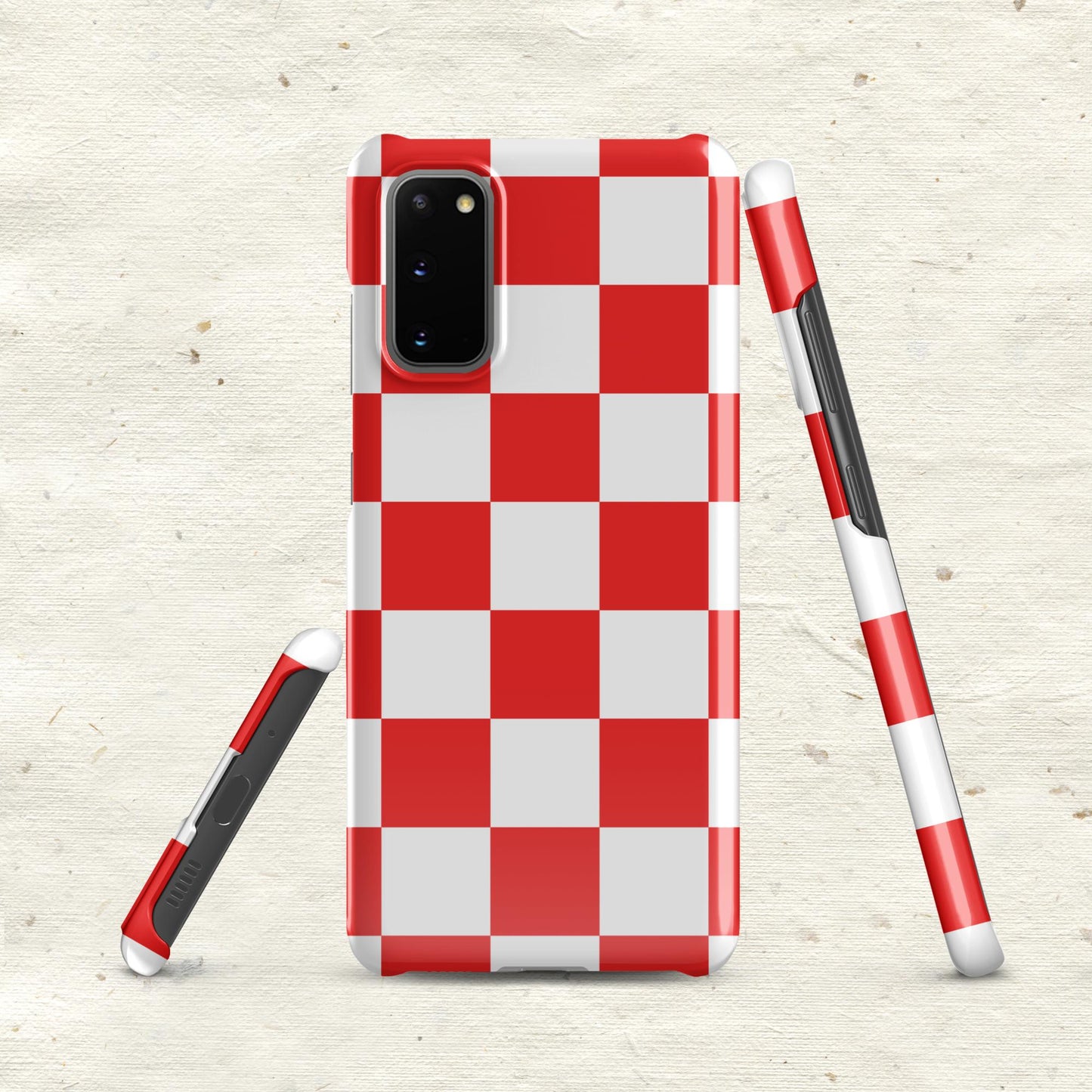 Red and White Checkered Snap Case for Samsung®