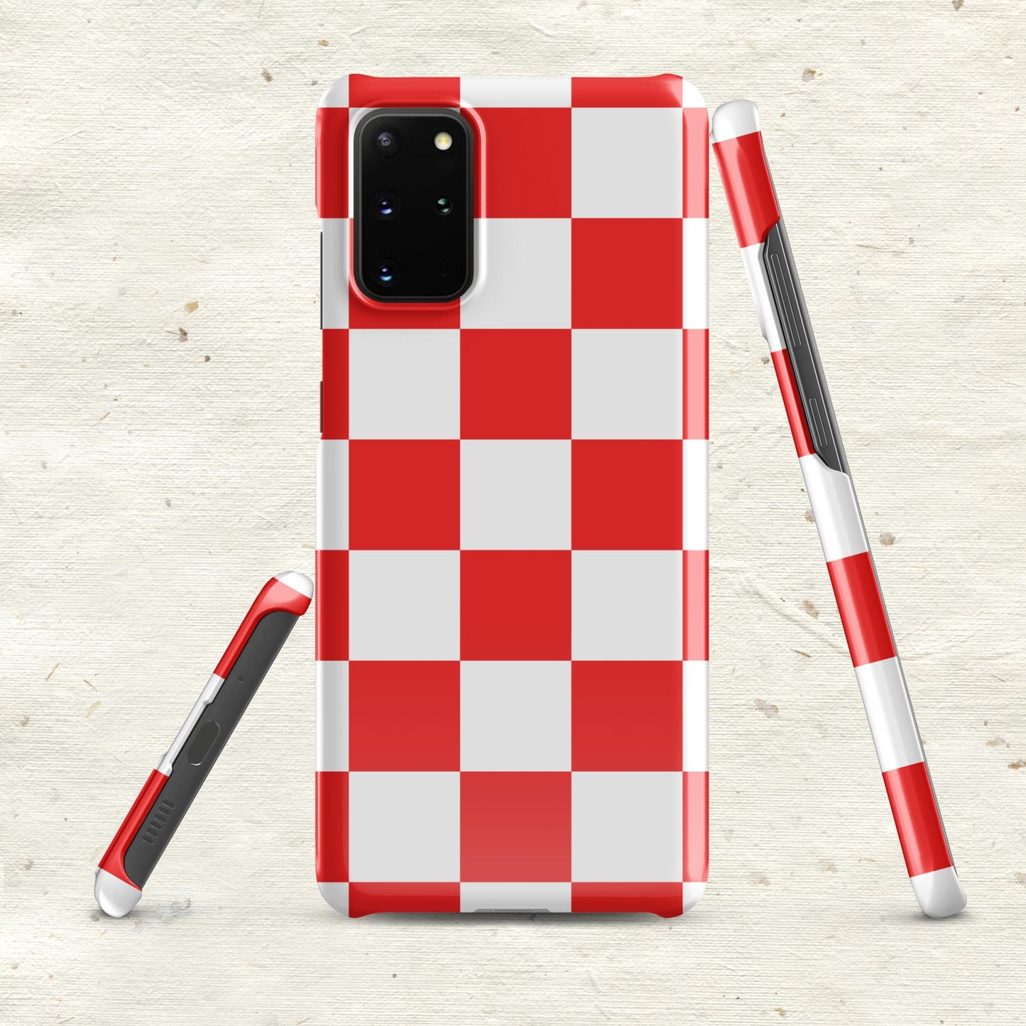 Red and White Checkered Snap Case for Samsung®