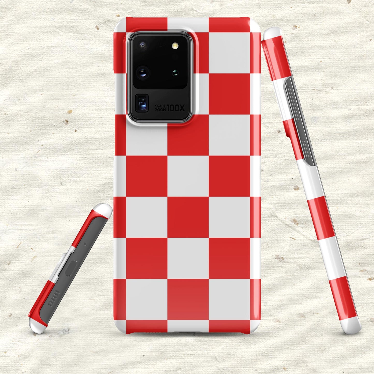 Red and White Checkered Snap Case for Samsung®