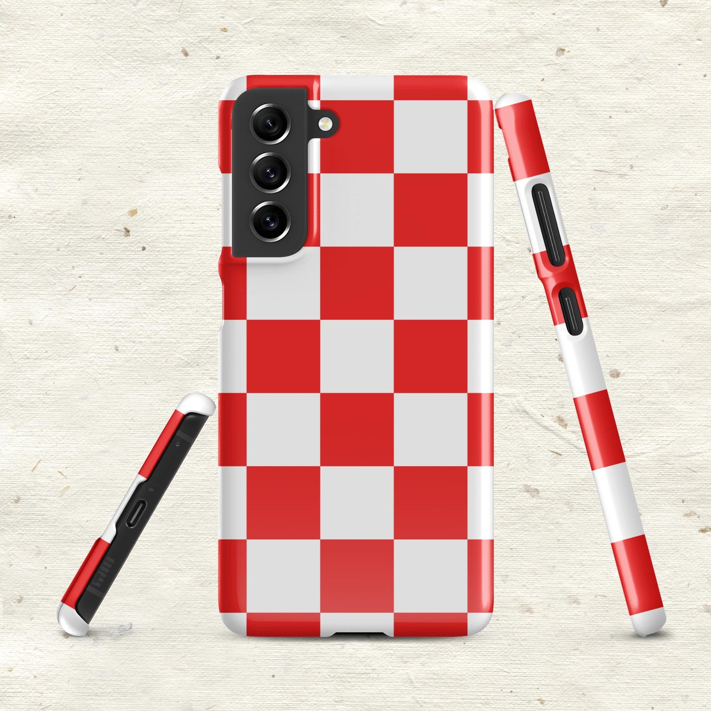 Red and White Checkered Snap Case for Samsung®