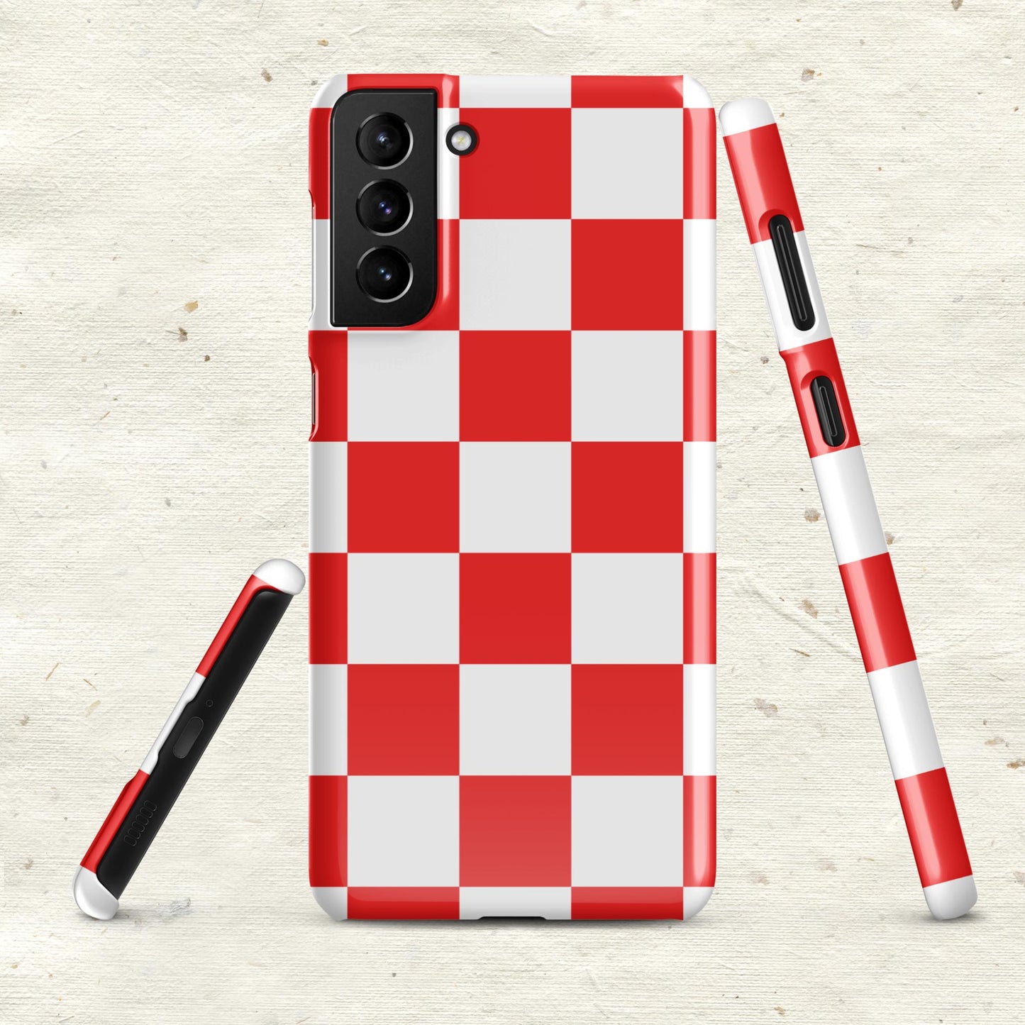 Red and White Checkered Snap Case for Samsung®