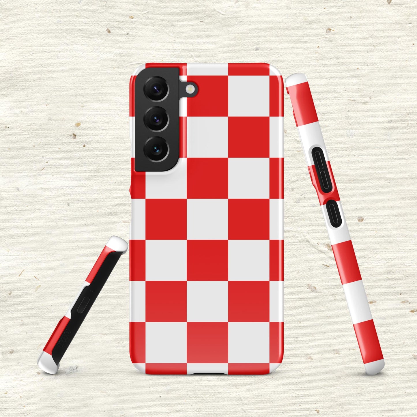 Red and White Checkered Snap Case for Samsung®