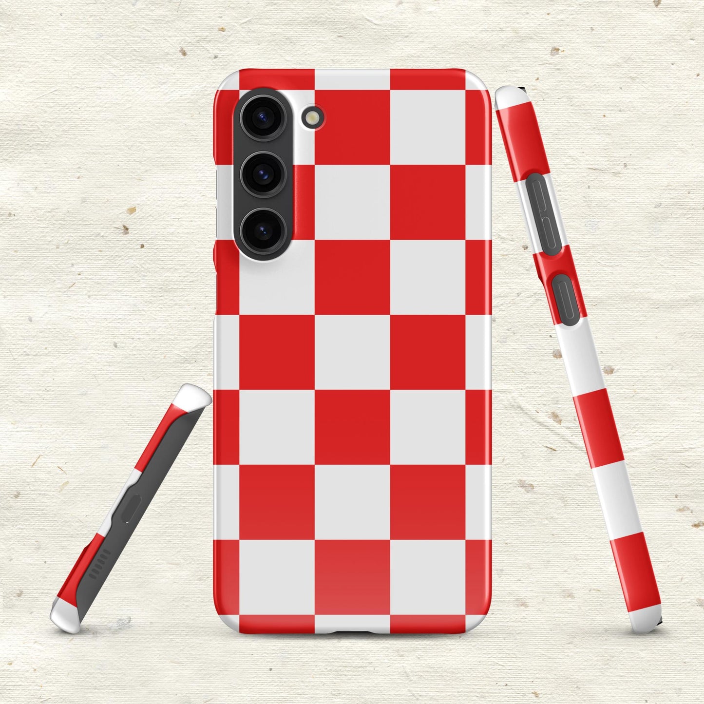 Red and White Checkered Snap Case for Samsung®