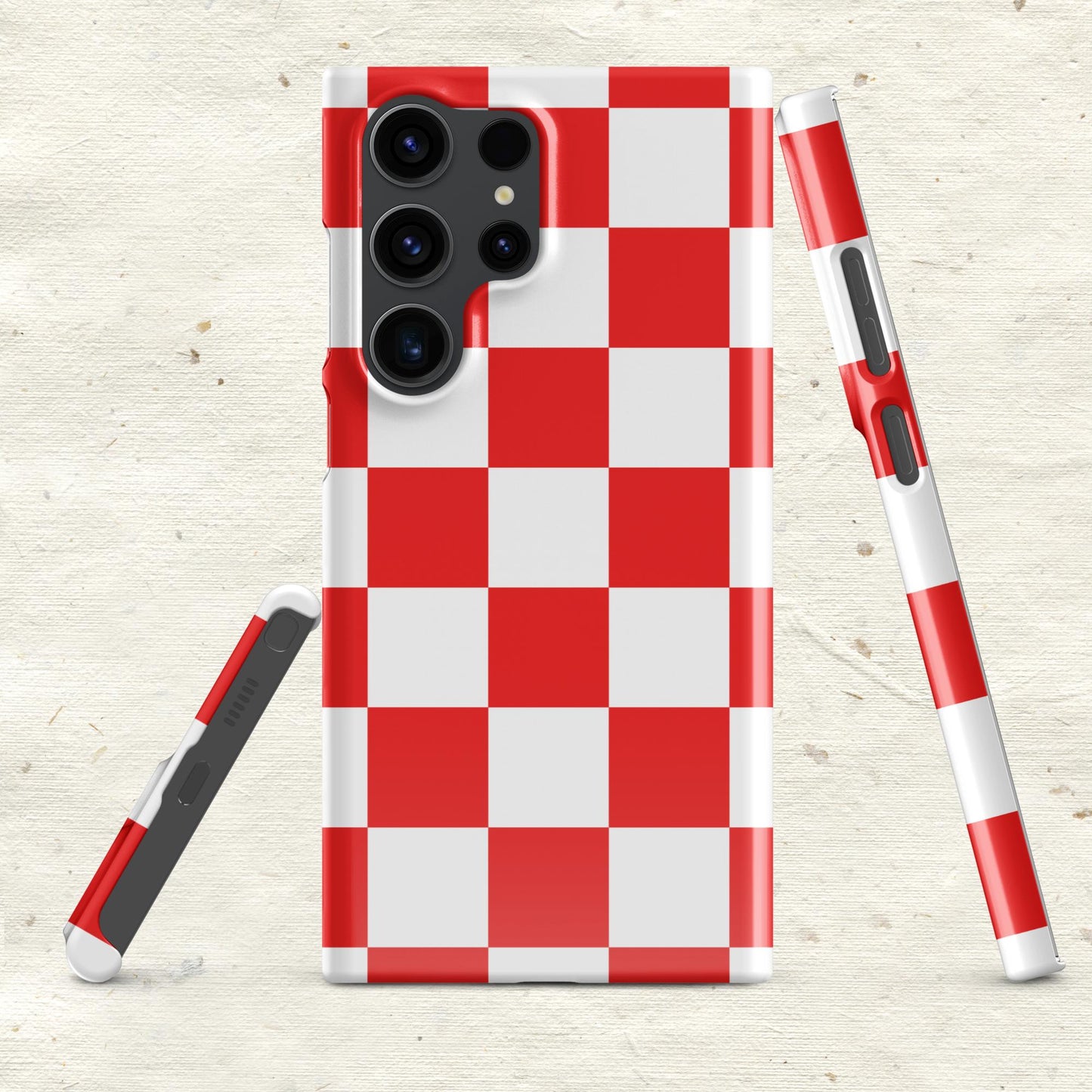 Red and White Checkered Snap Case for Samsung®