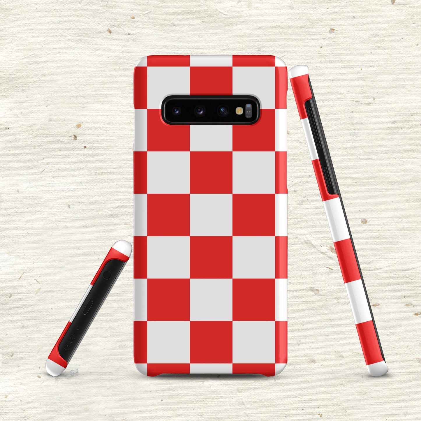 Red and White Checkered Snap Case for Samsung®