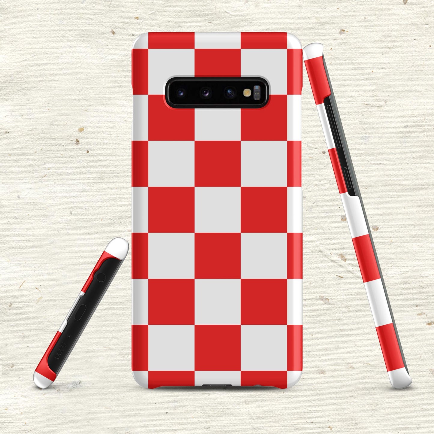 Red and White Checkered Snap Case for Samsung®