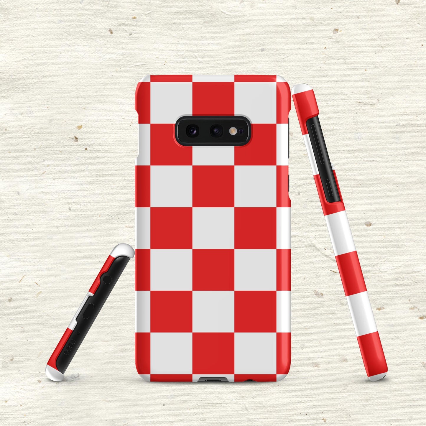 Red and White Checkered Snap Case for Samsung®