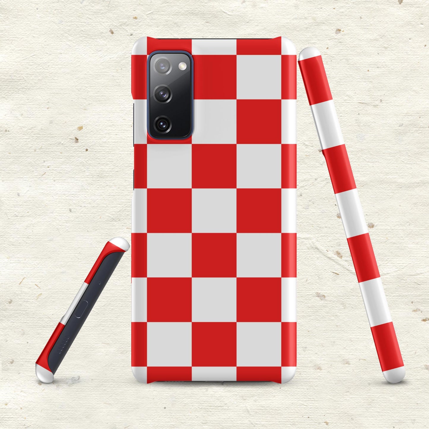 Red and White Checkered Snap Case for Samsung®