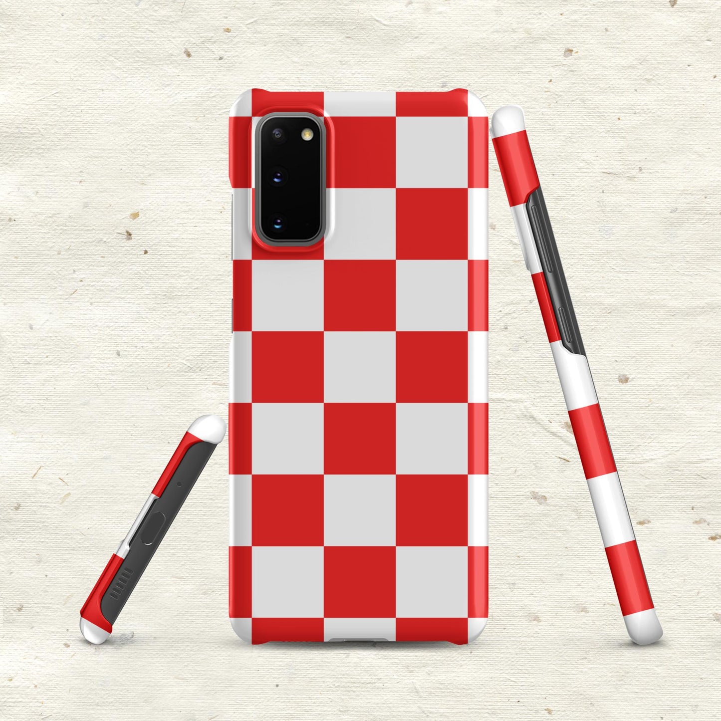 Red and White Checkered Snap Case for Samsung®