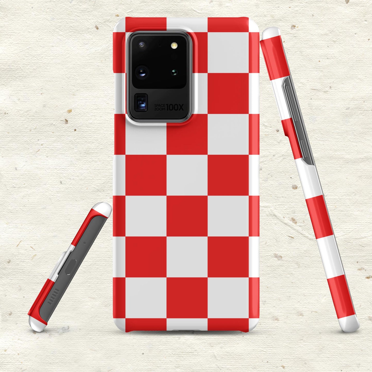 Red and White Checkered Snap Case for Samsung®