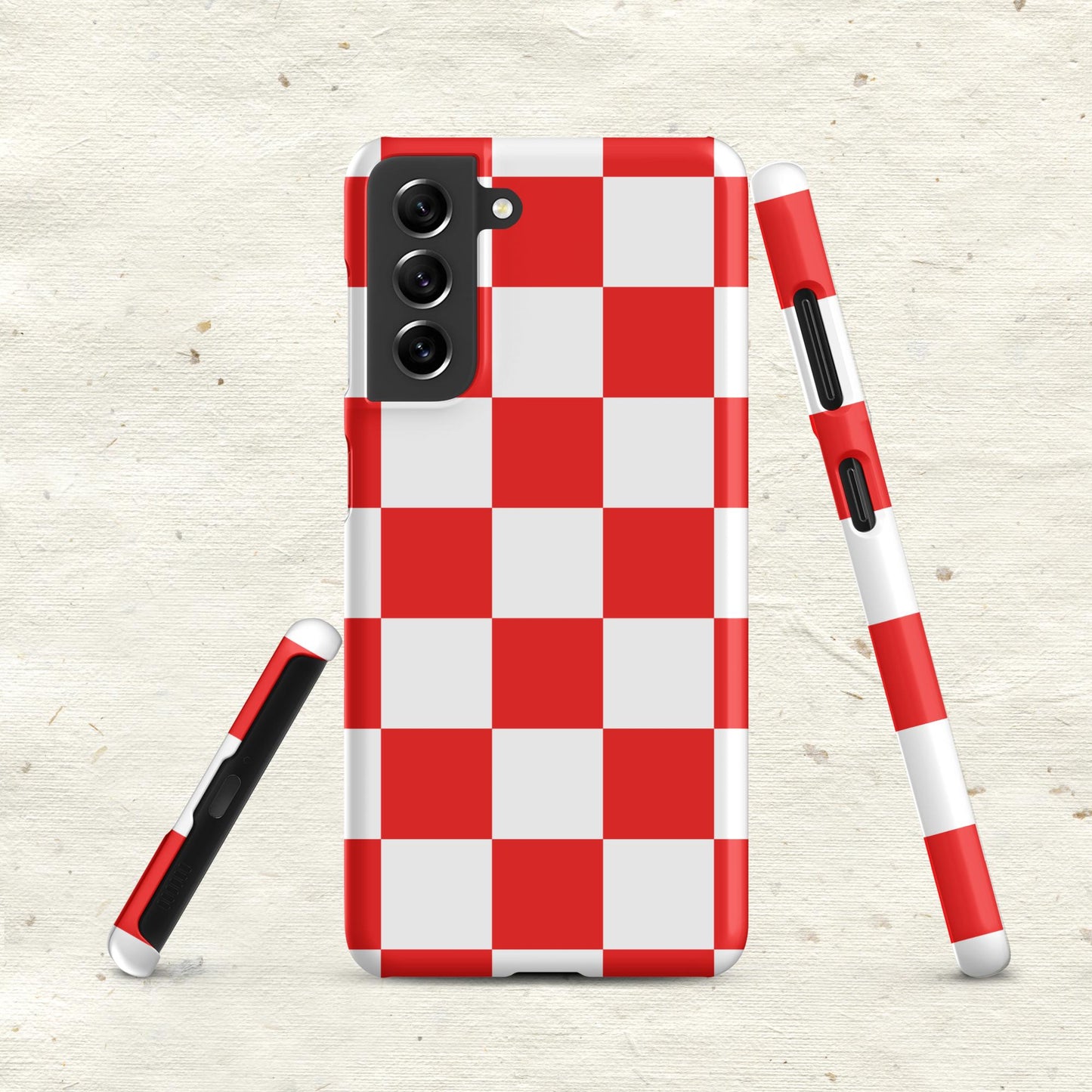 Red and White Checkered Snap Case for Samsung®