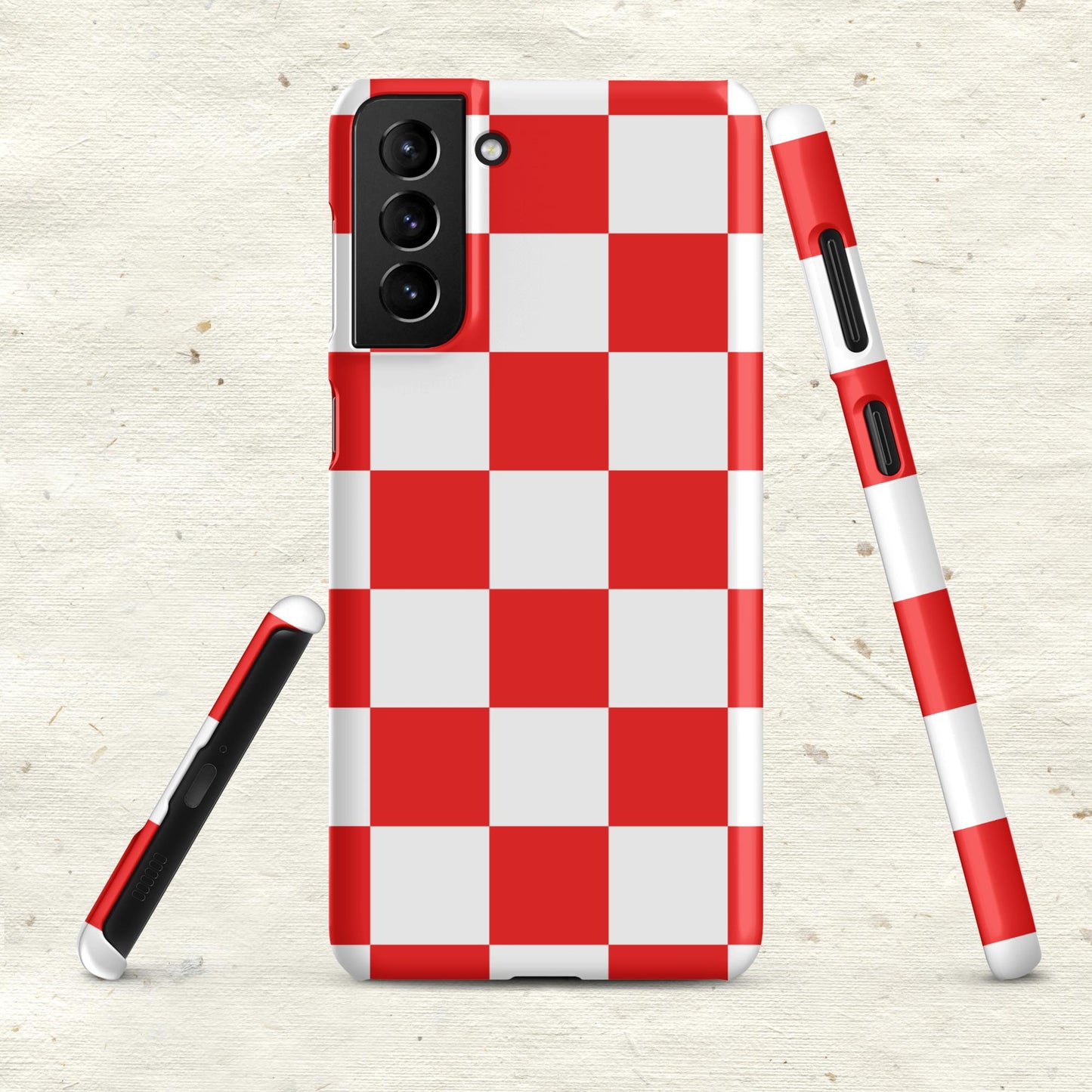 Red and White Checkered Snap Case for Samsung®