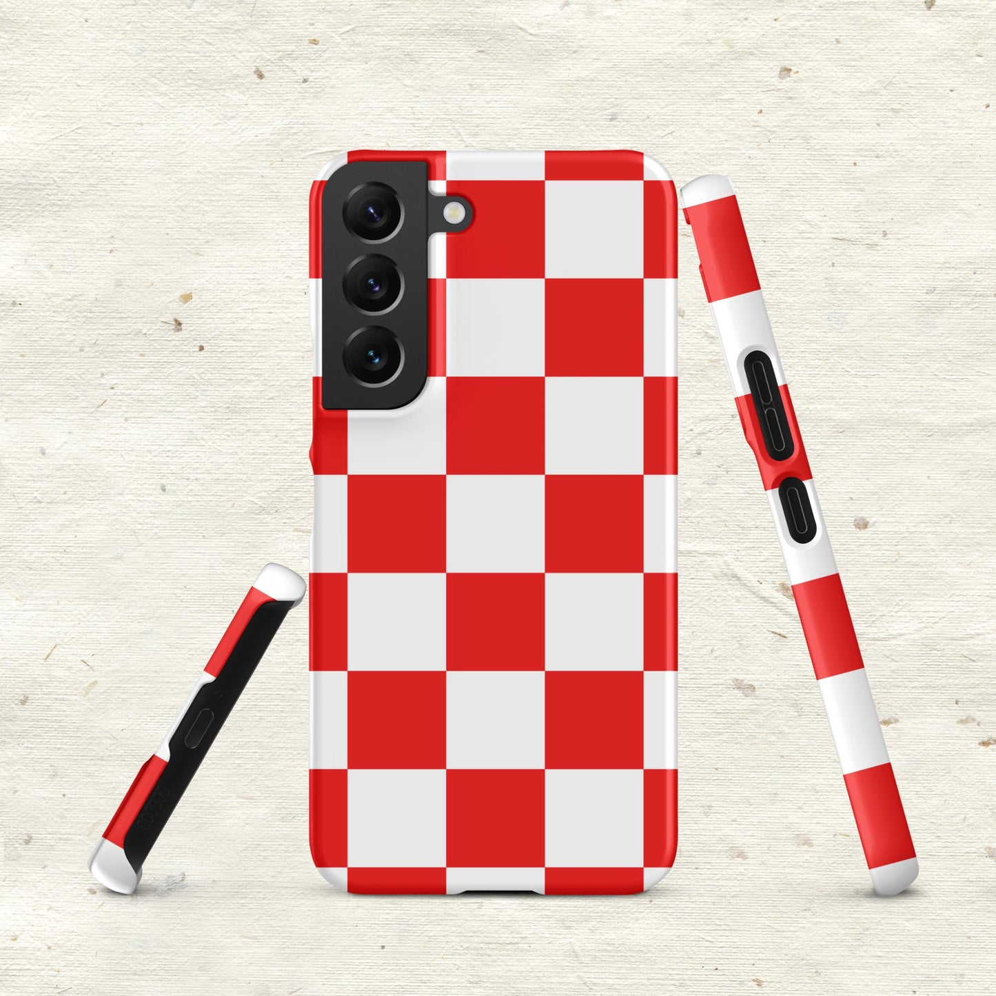 Red and White Checkered Snap Case for Samsung®