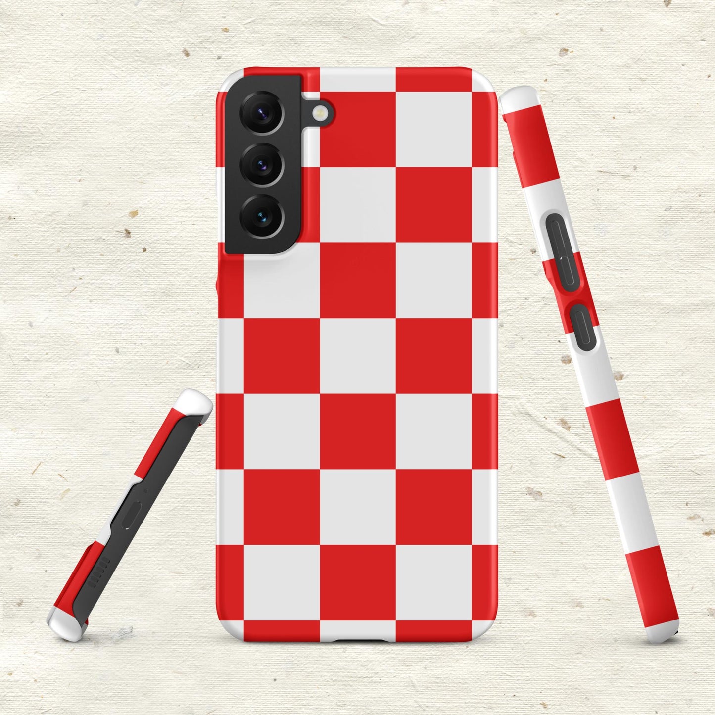 Red and White Checkered Snap Case for Samsung®