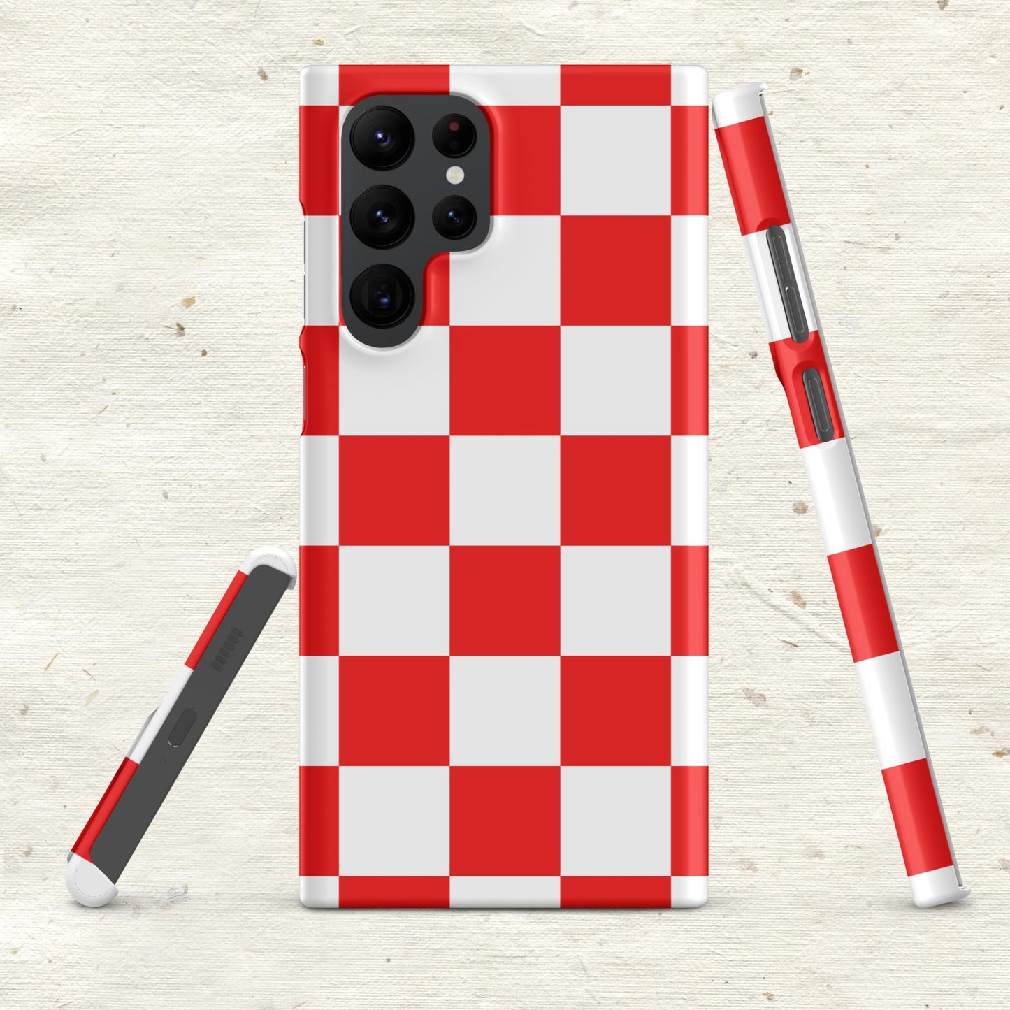 Red and White Checkered Snap Case for Samsung®