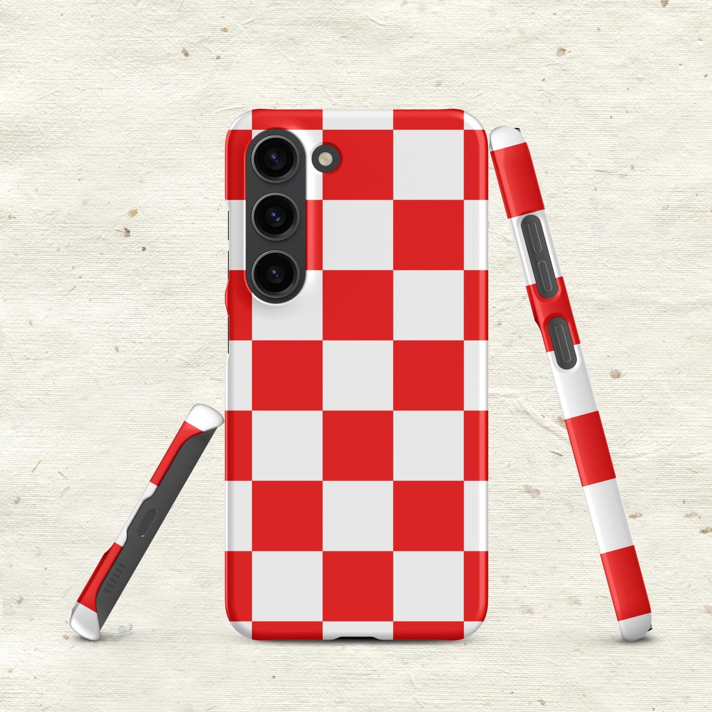 Red and White Checkered Snap Case for Samsung®