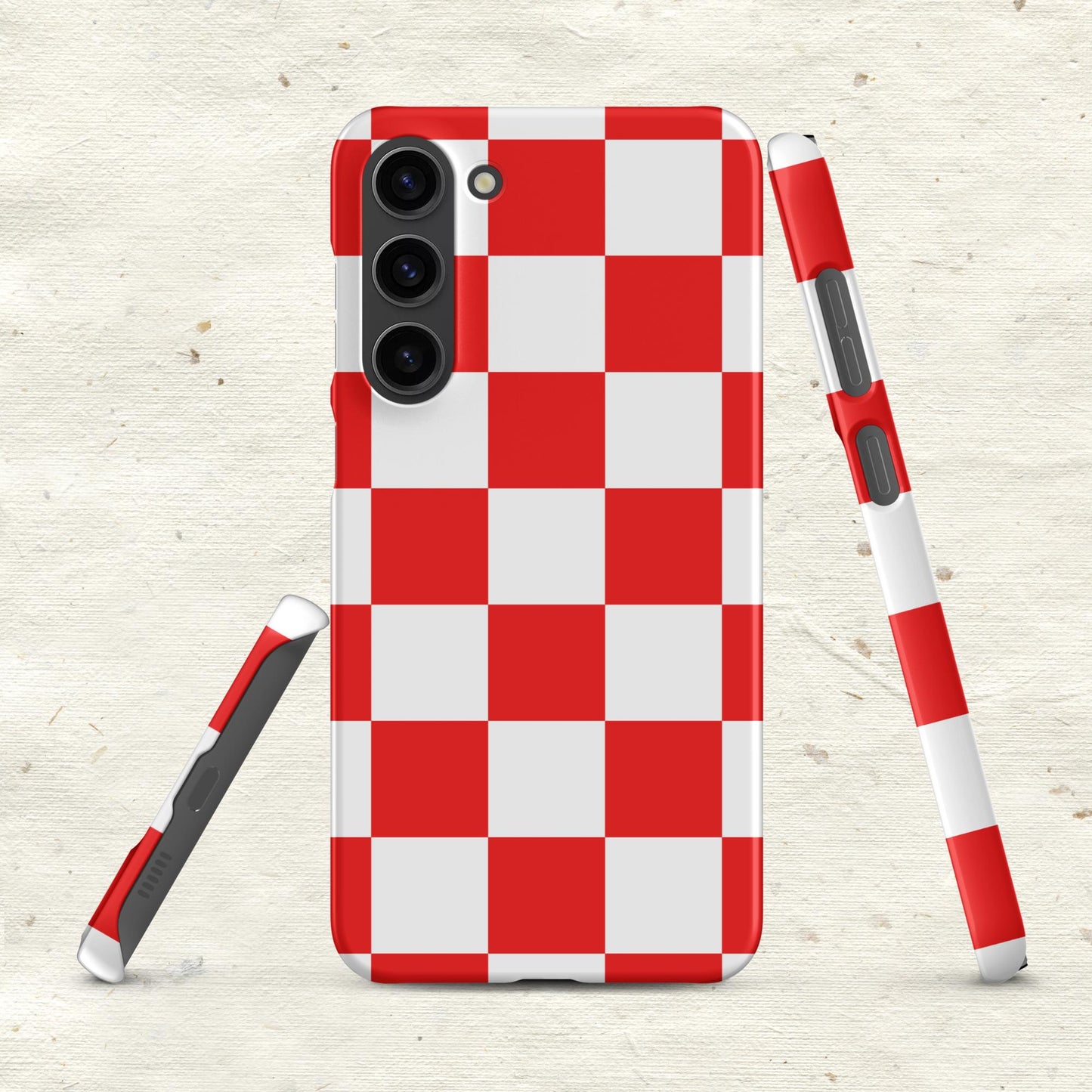 Red and White Checkered Snap Case for Samsung®