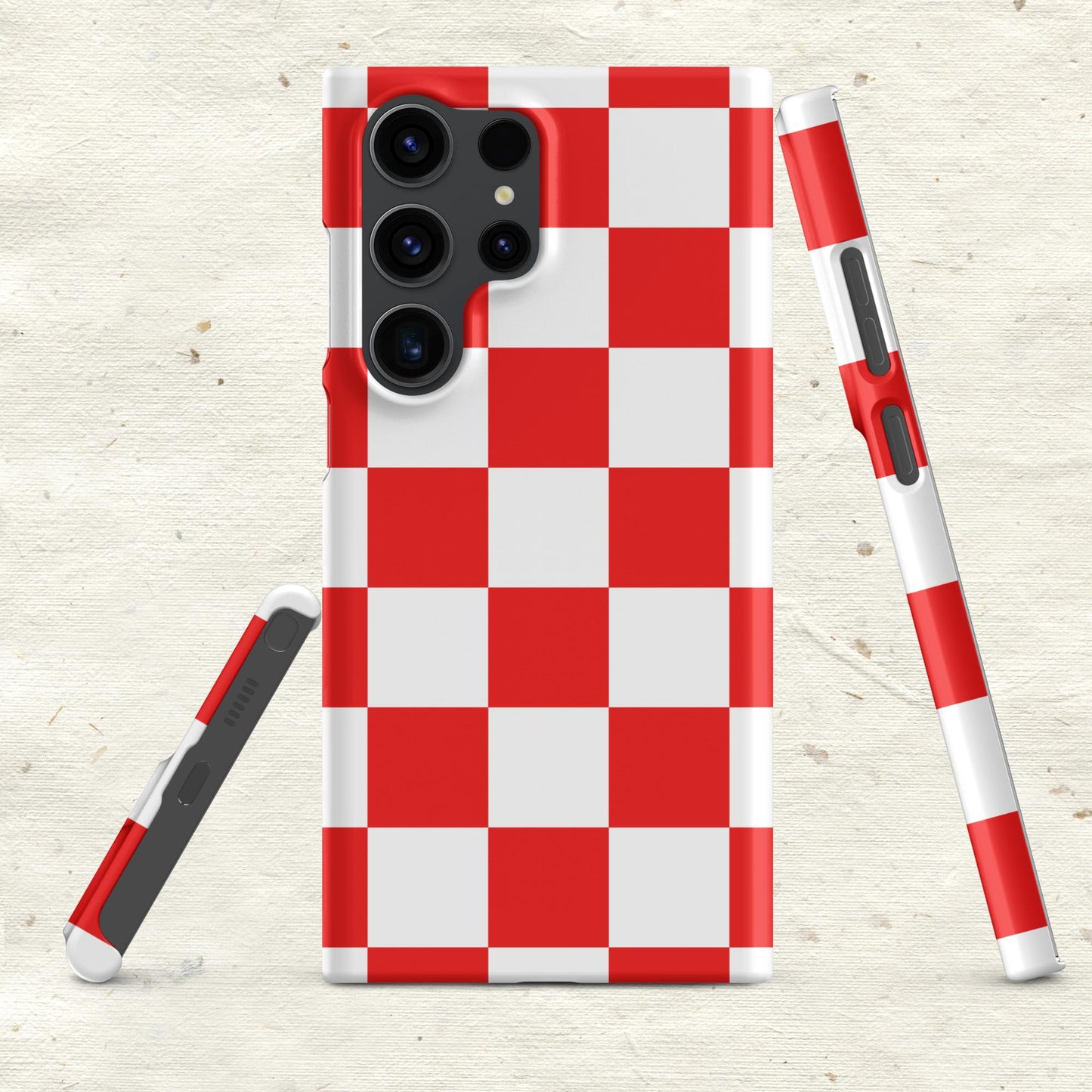 Red and White Checkered Snap Case for Samsung®