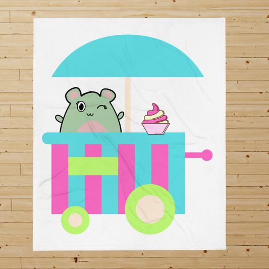 Ice Cream Stand Throw Blanket