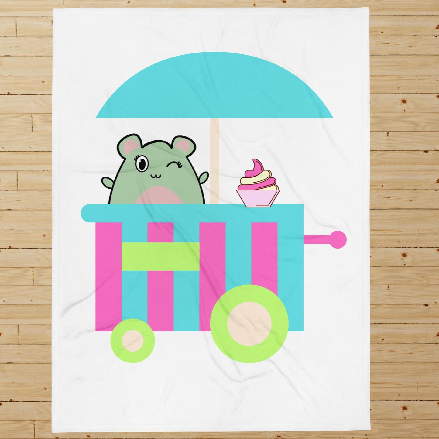 Ice Cream Stand Throw Blanket