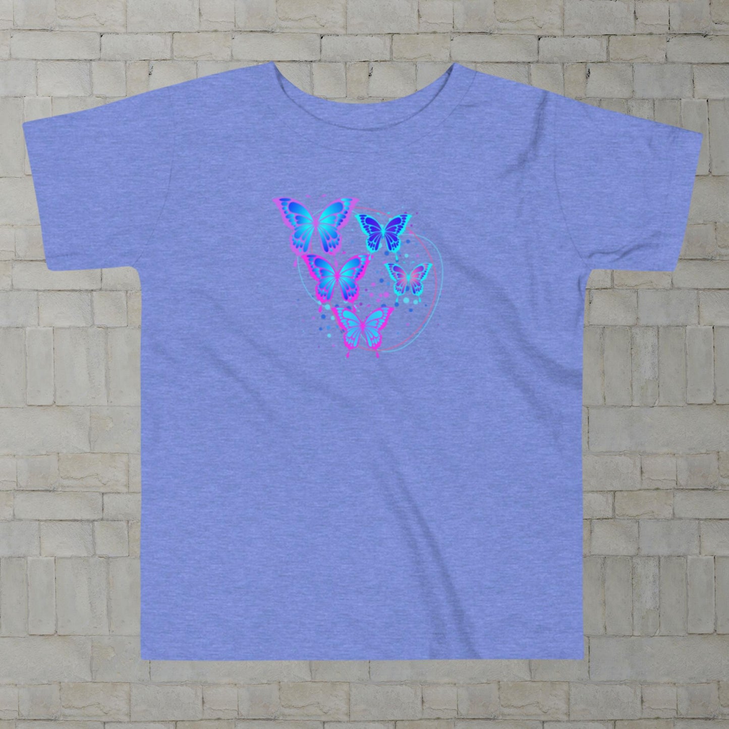 Blue Butterflies Toddler Short Sleeve Tee