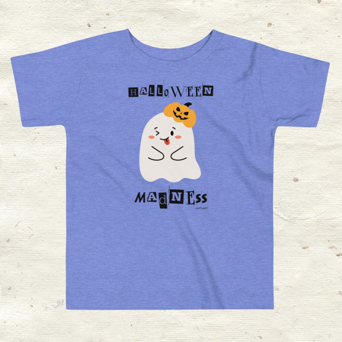 Cute Ghost Halloween Madness Toddler Short Sleeve Tee