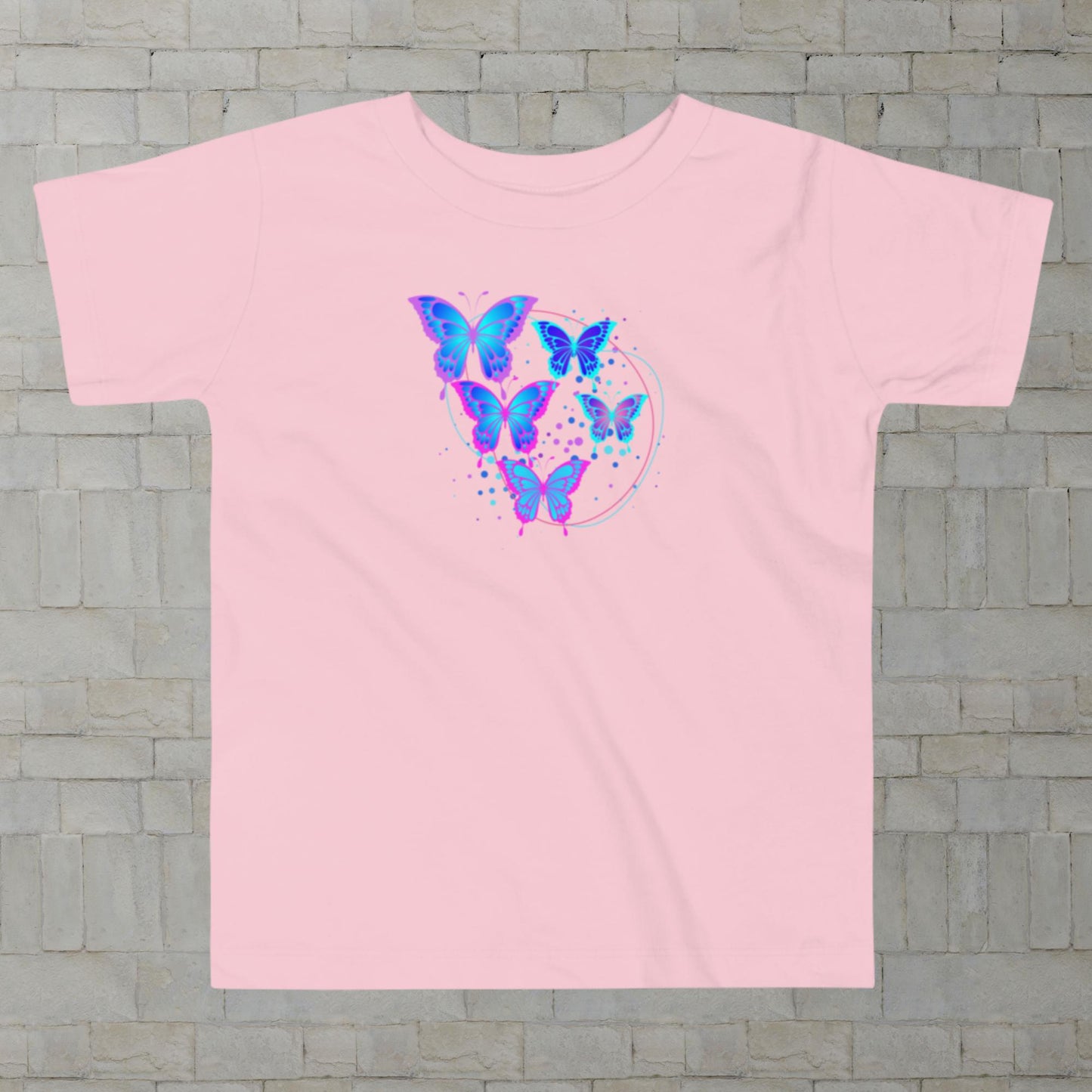 Blue Butterflies Toddler Short Sleeve Tee