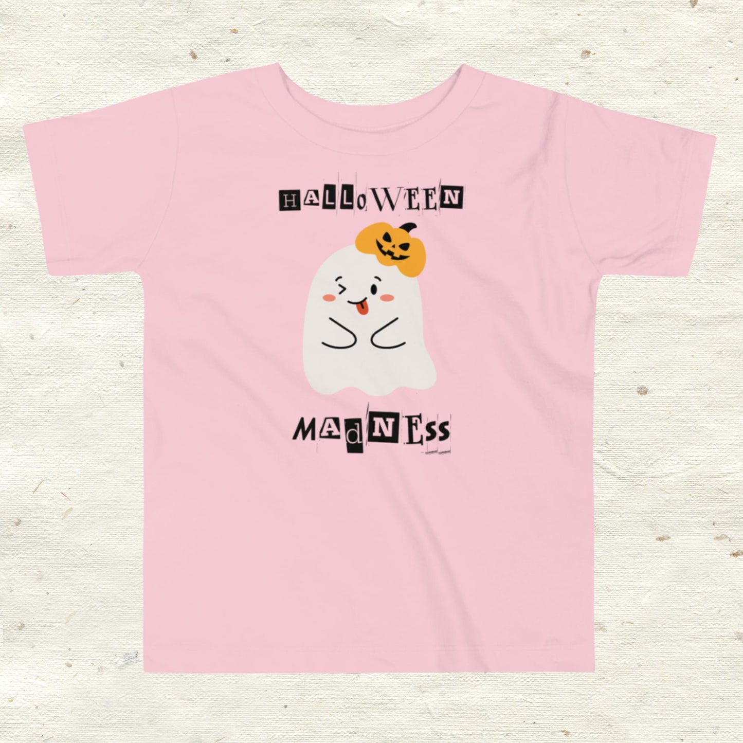 Cute Ghost Halloween Madness Toddler Short Sleeve Tee