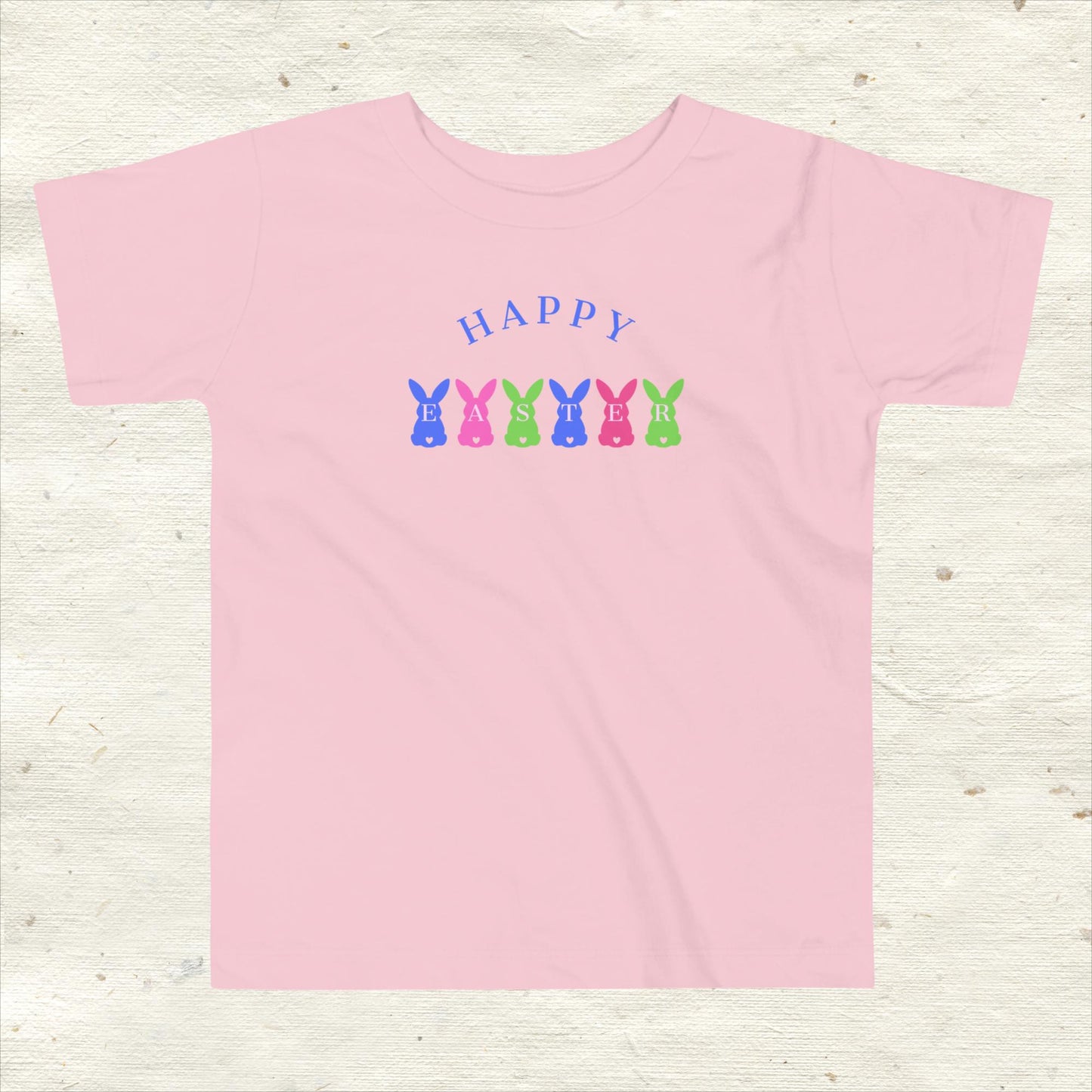 Happy Easter Six Bunnies Toddler Short Sleeve Tee