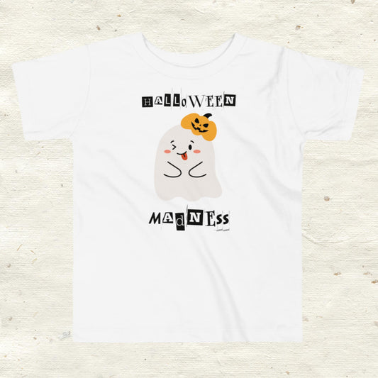 Cute Ghost Halloween Madness Toddler Short Sleeve Tee