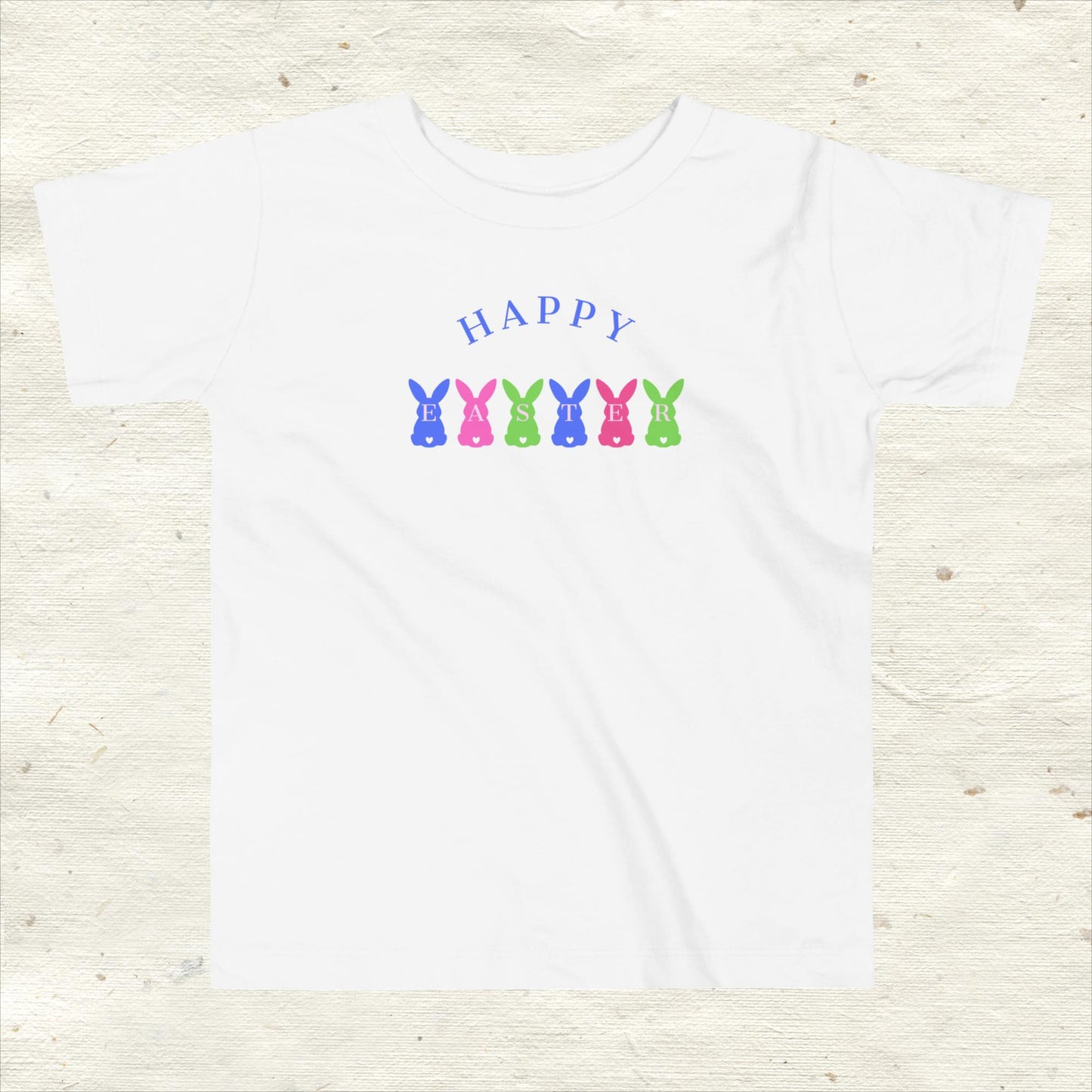 Happy Easter Six Bunnies Toddler Short Sleeve Tee