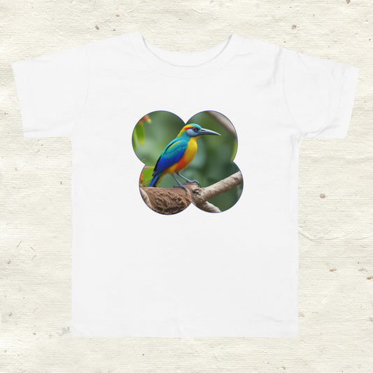 Colorful Bird Toddler Short Sleeve Tee