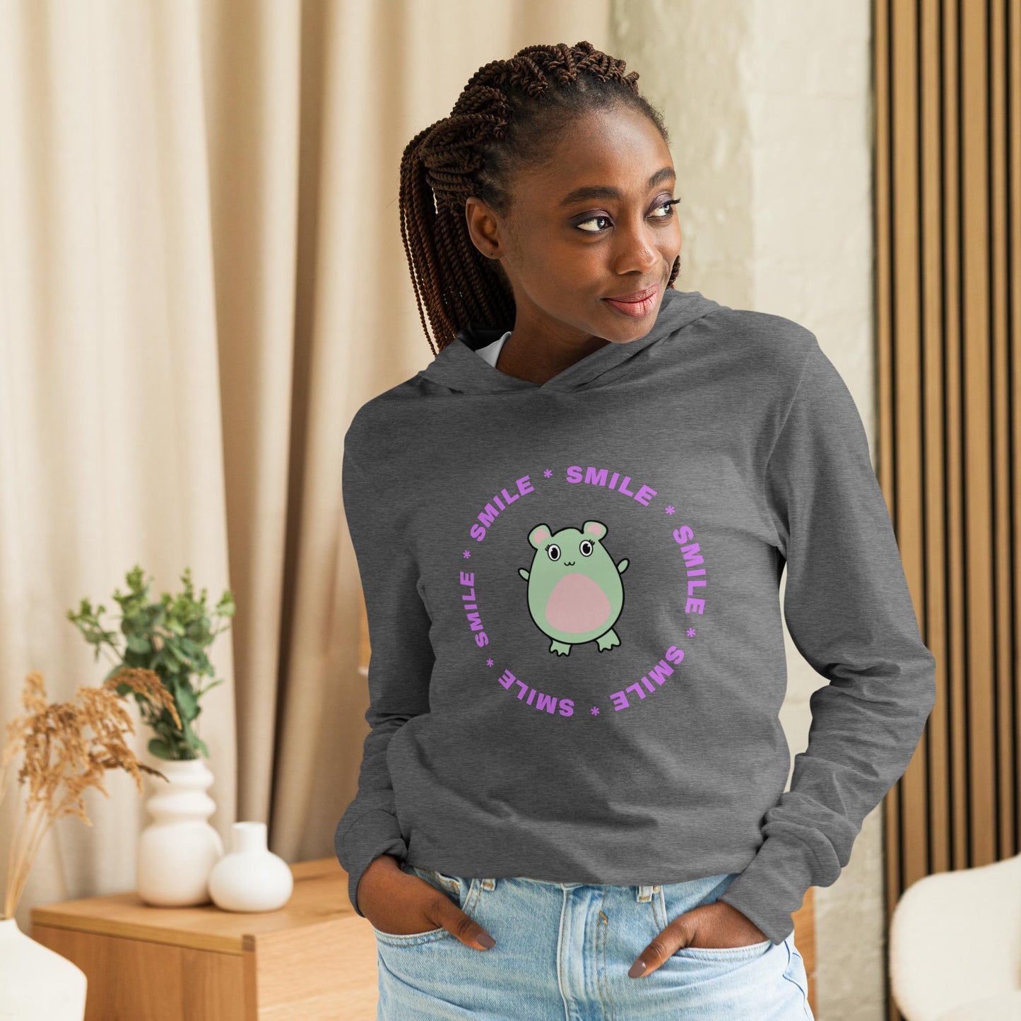 Smile WaTTerMaLLone Hooded Long-Sleeve Tee