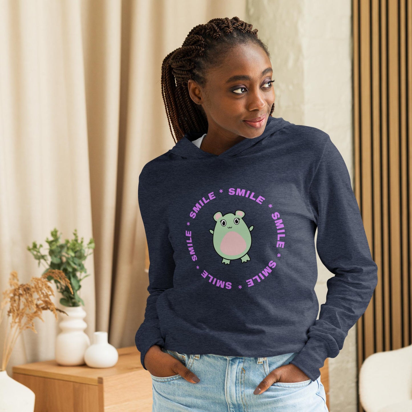 Smile WaTTerMaLLone Hooded Long-Sleeve Tee