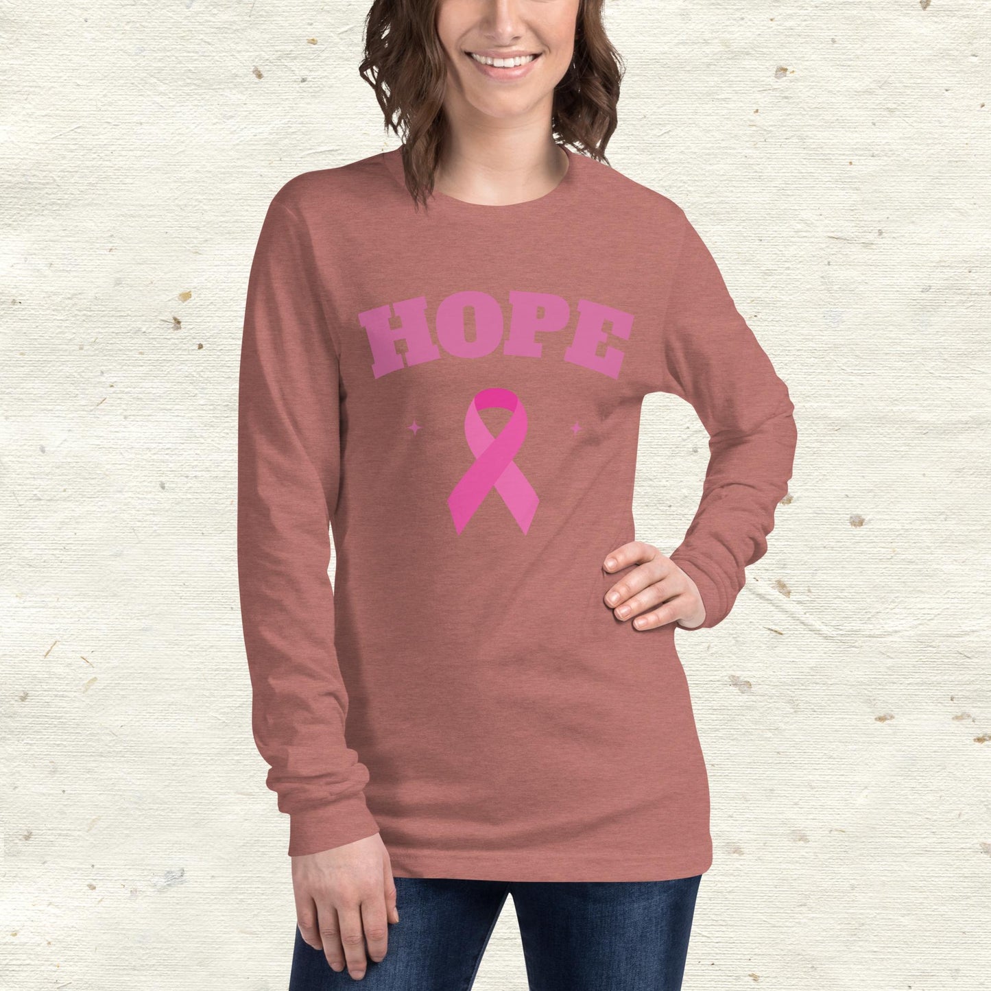 Breast Cancer Awareness Hope Unisex Long Sleeve Tee